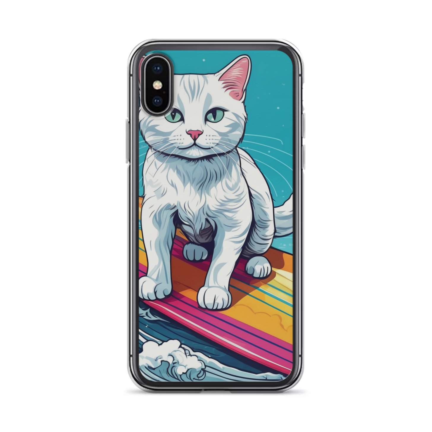 PugMug Custom White Companion Cat iPhone Case