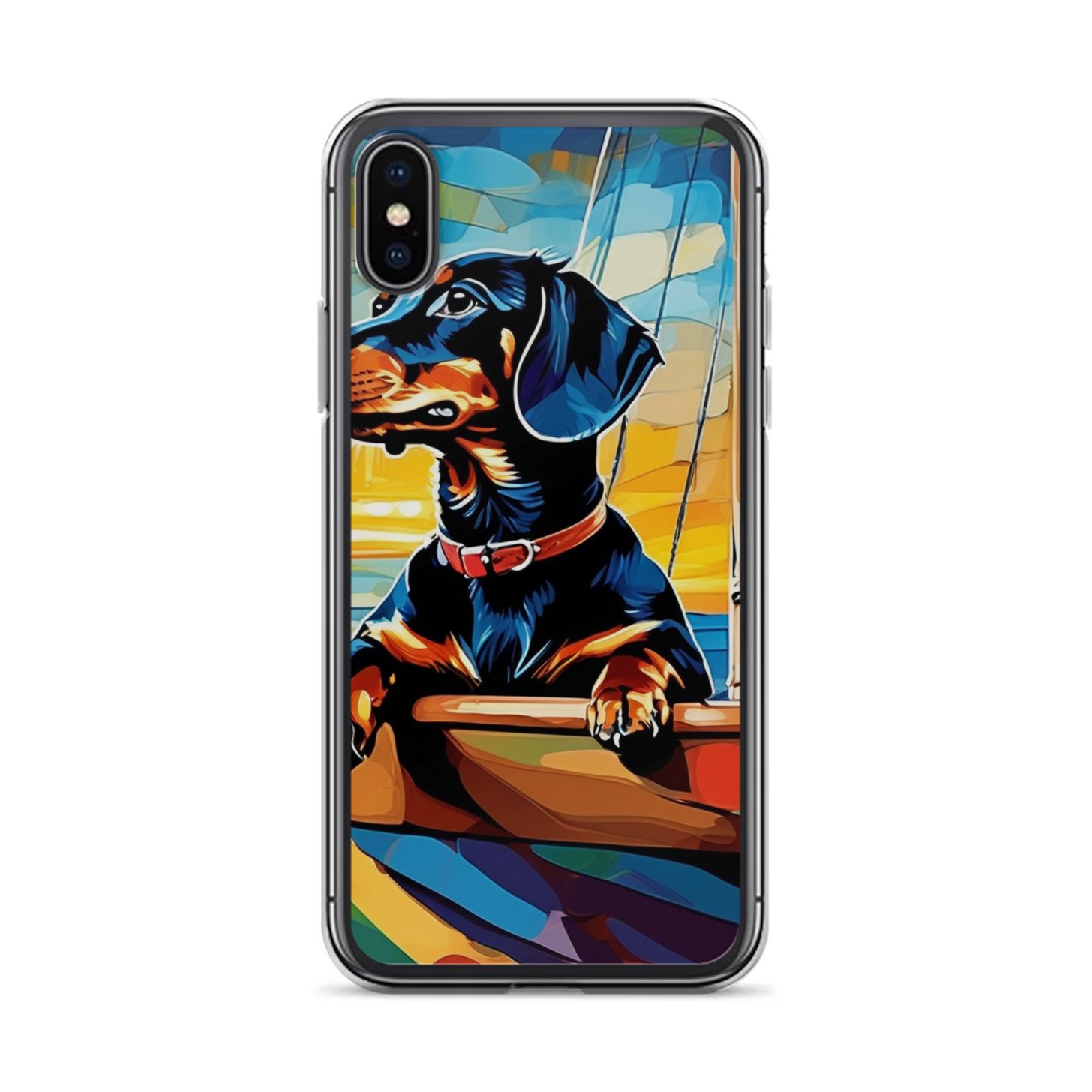 PugMug Custom Black Dachshund iPhone Case
