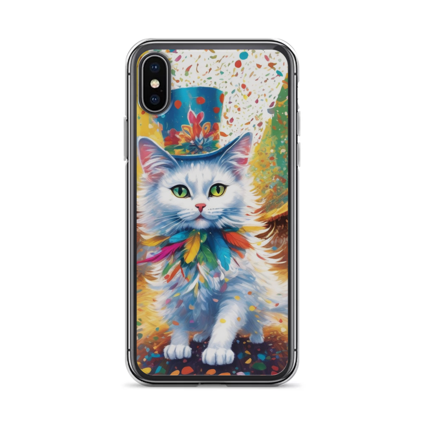 PugMug Custom White Companion Cat iPhone Case