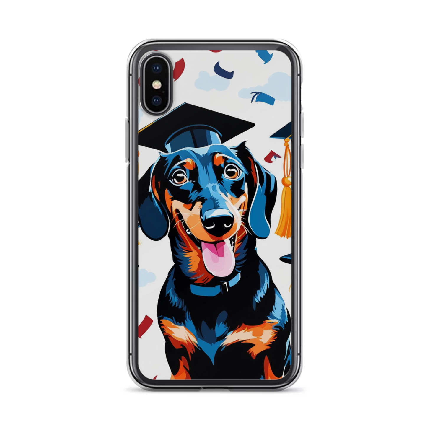 PugMug Custom Black Dachshund iPhone Case