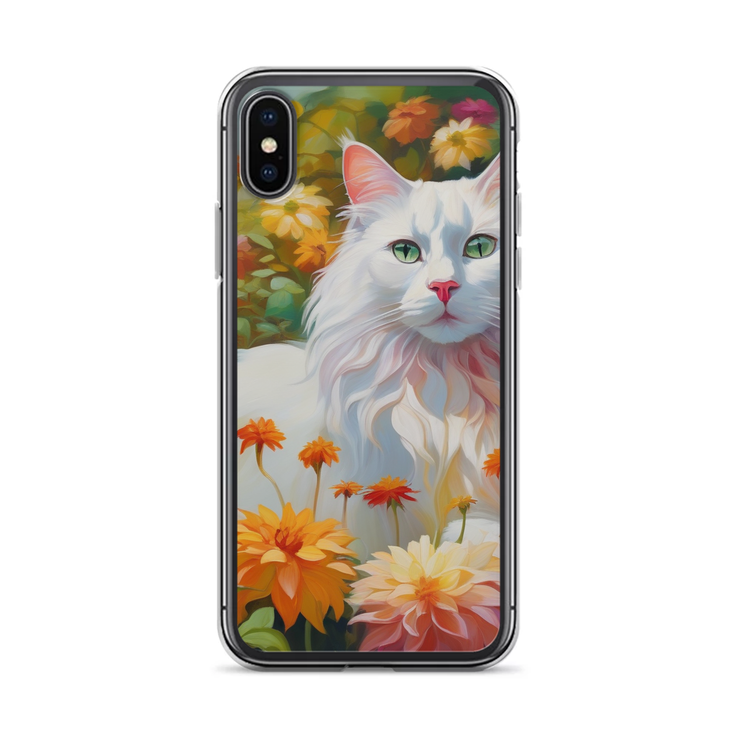 PugMug Custom White Companion Cat iPhone Case