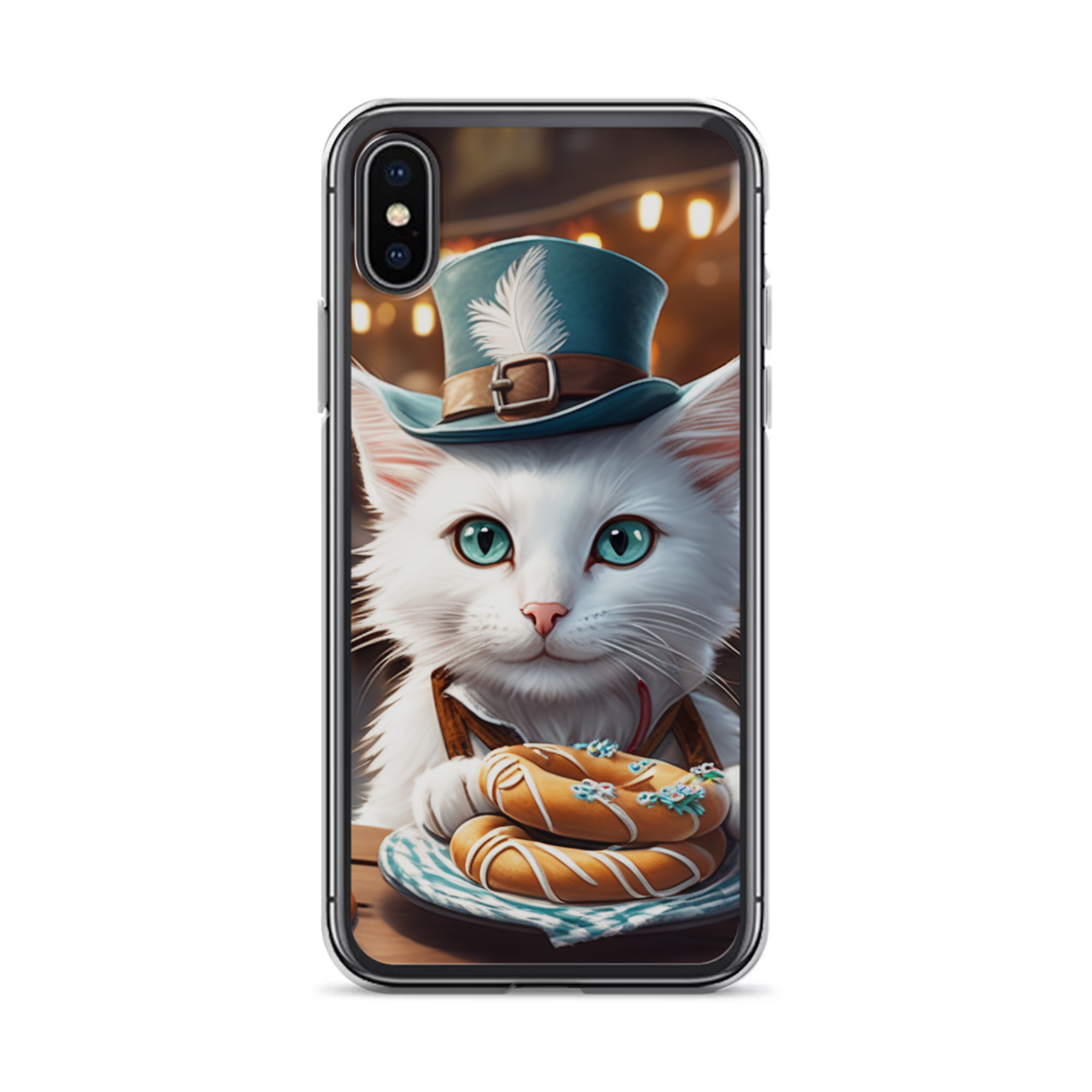 PugMug Custom White Companion Cat iPhone Case