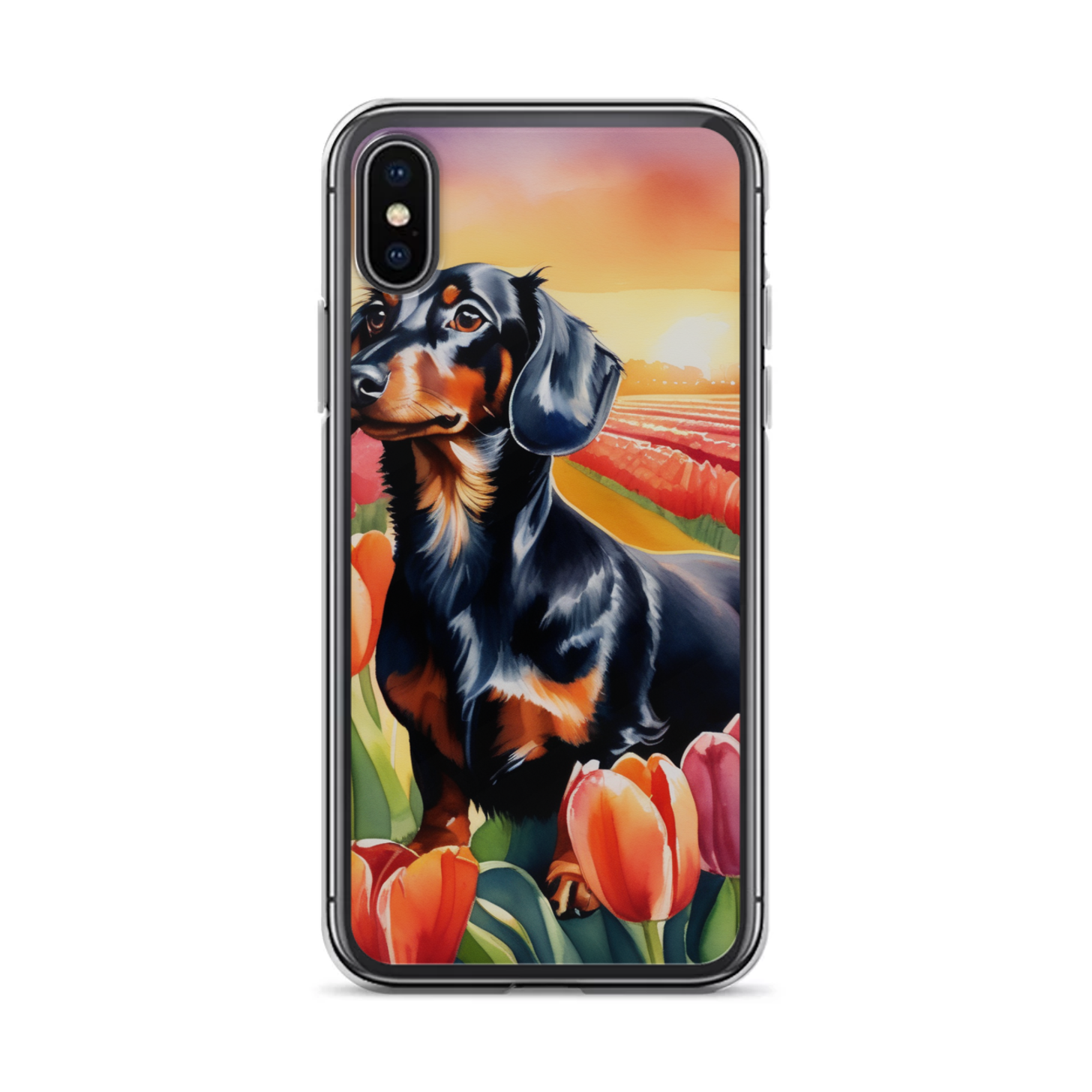 PugMug Custom Black Dachshund iPhone Case