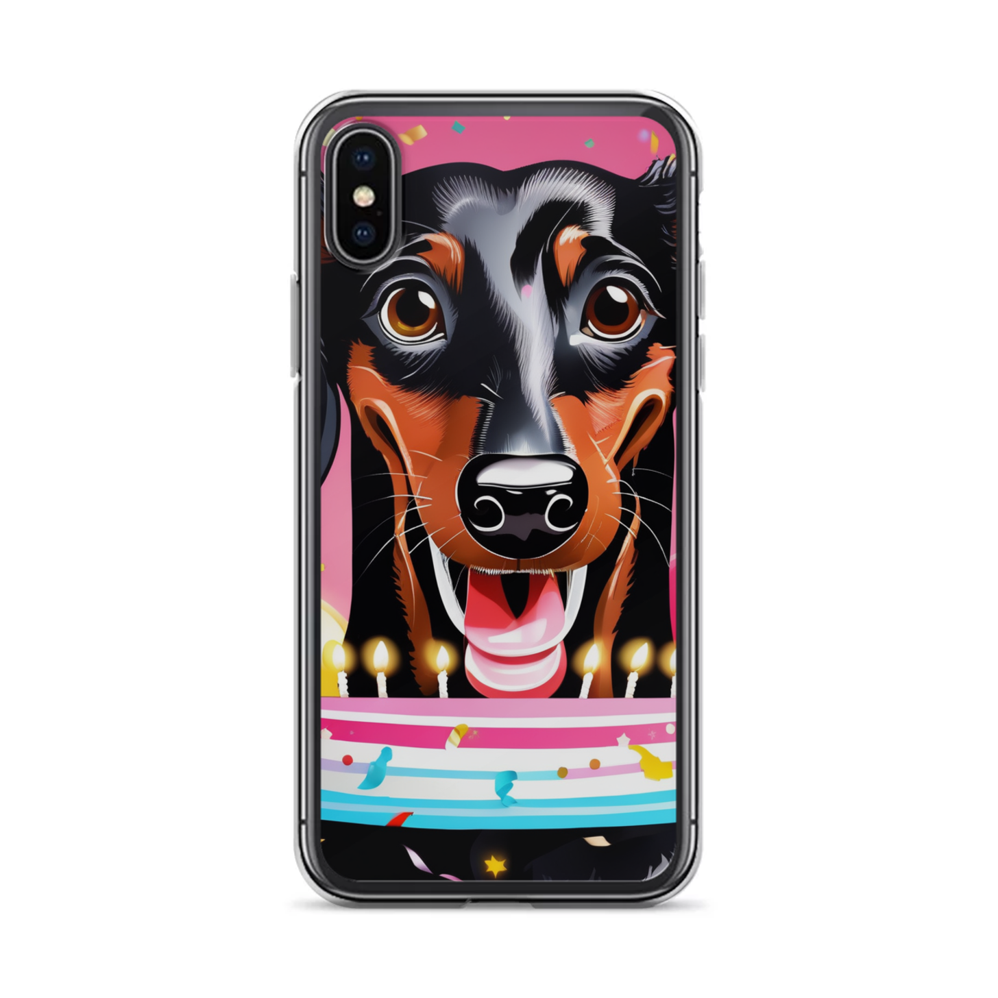 PugMug Custom Black Dachshund iPhone Case