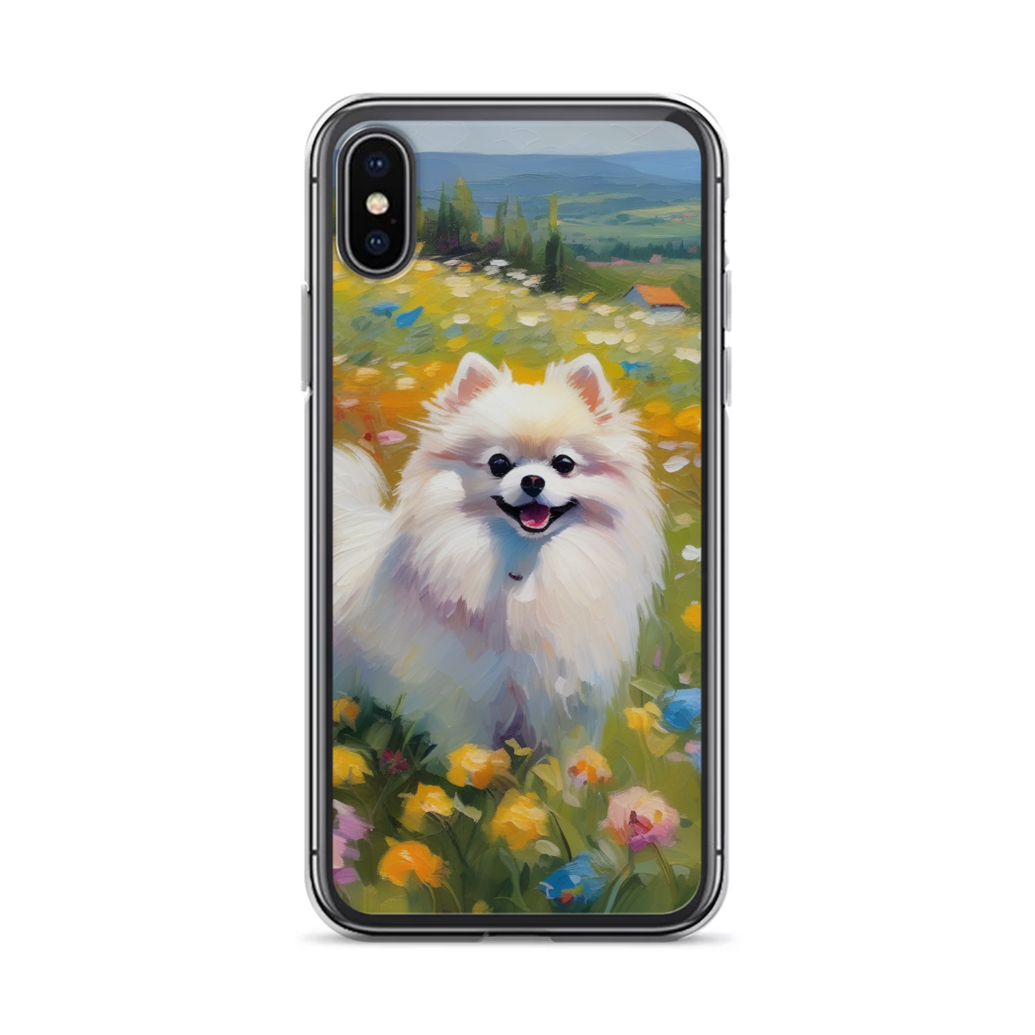 PugMug Custom White Pomeranian iPhone Case