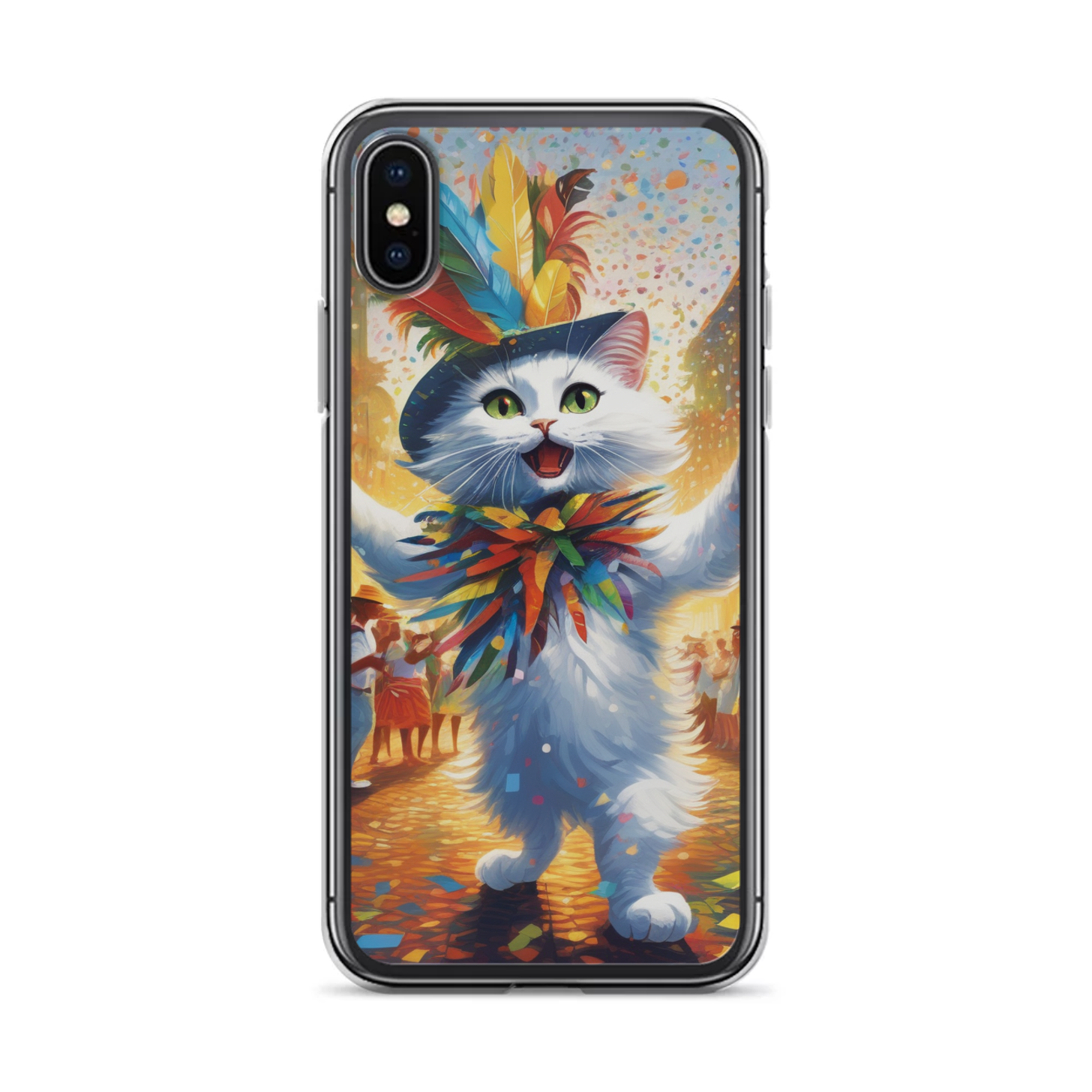 PugMug Custom White Companion Cat iPhone Case