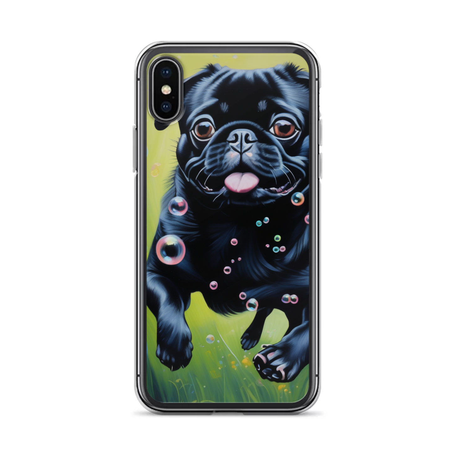 PugMug Custom Black Pug iPhone Case
