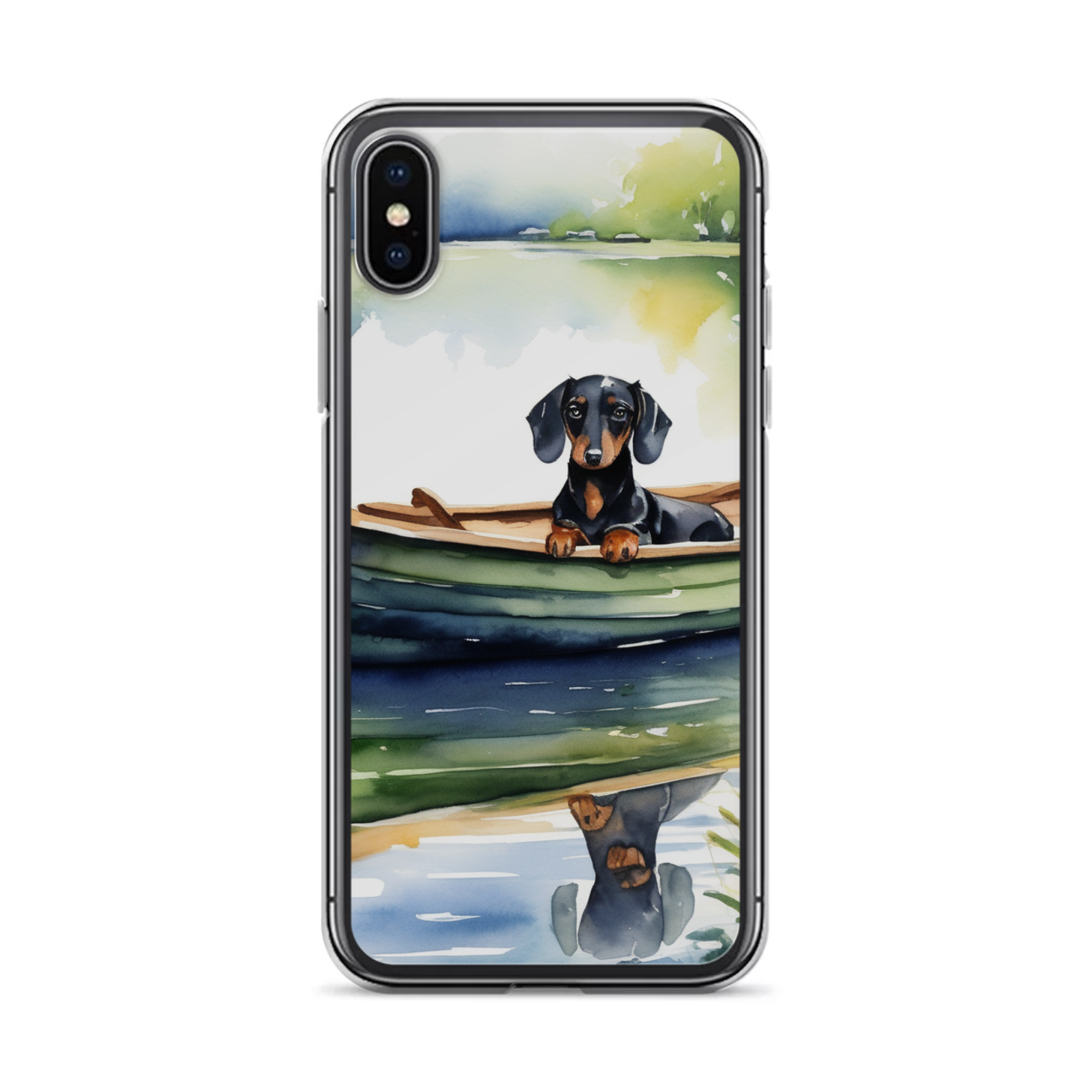 PugMug Custom Black Dachshund iPhone Case