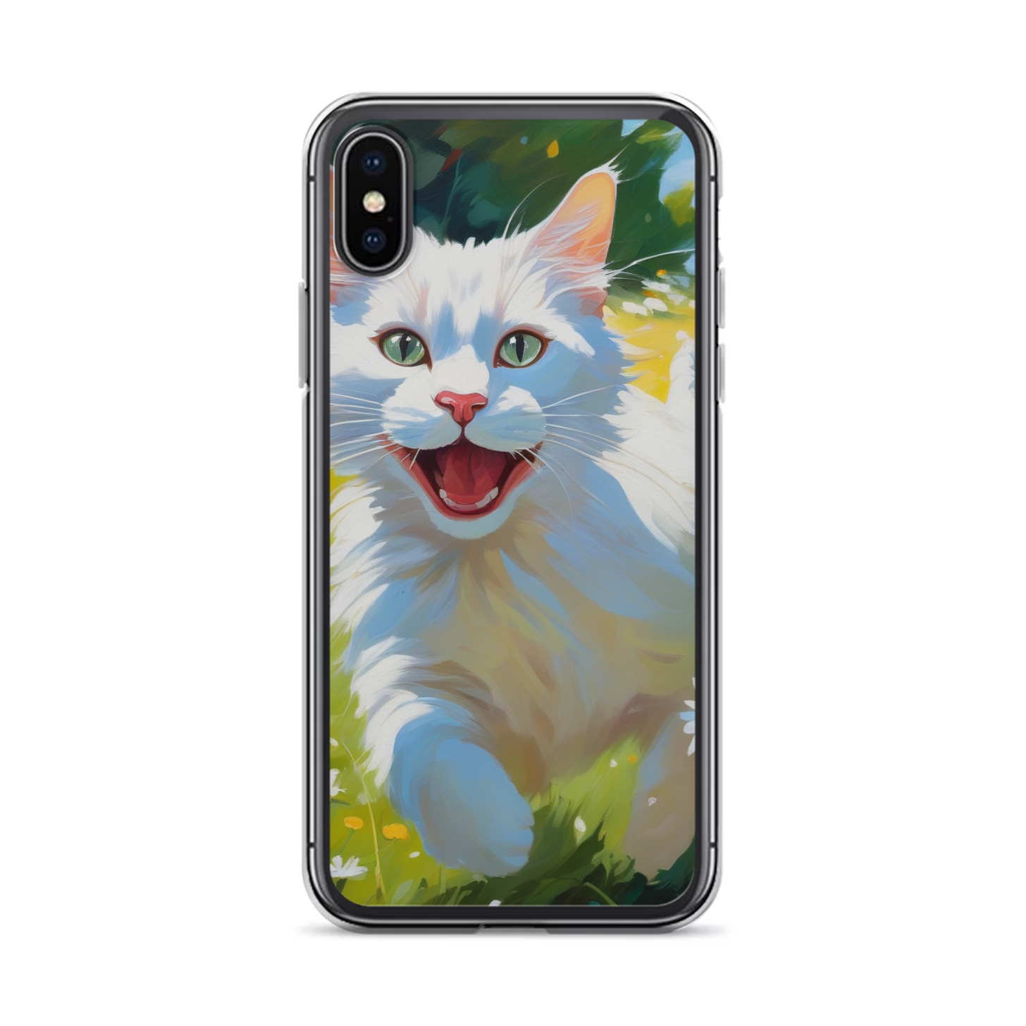 PugMug Custom White Companion Cat iPhone Case