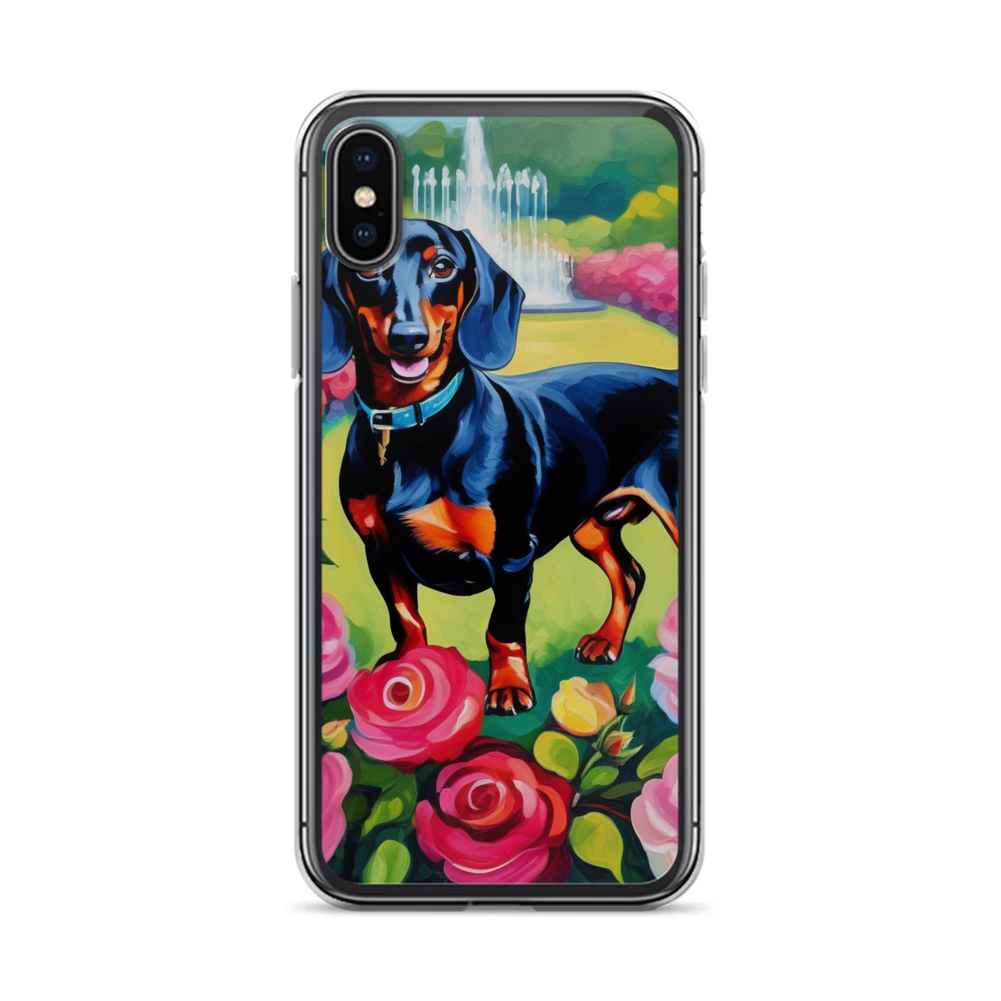 PugMug Custom Black Dachshund iPhone Case