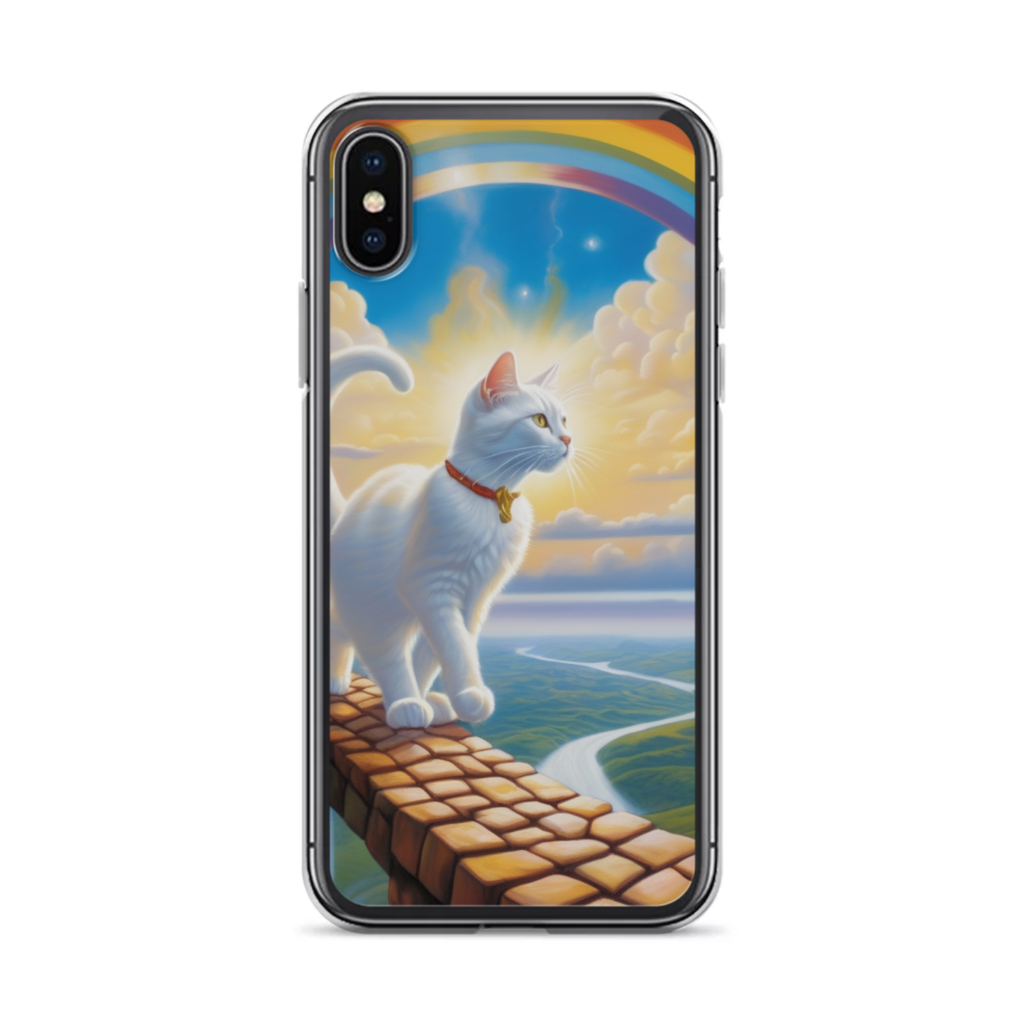 PugMug Custom White Companion Cat iPhone Case