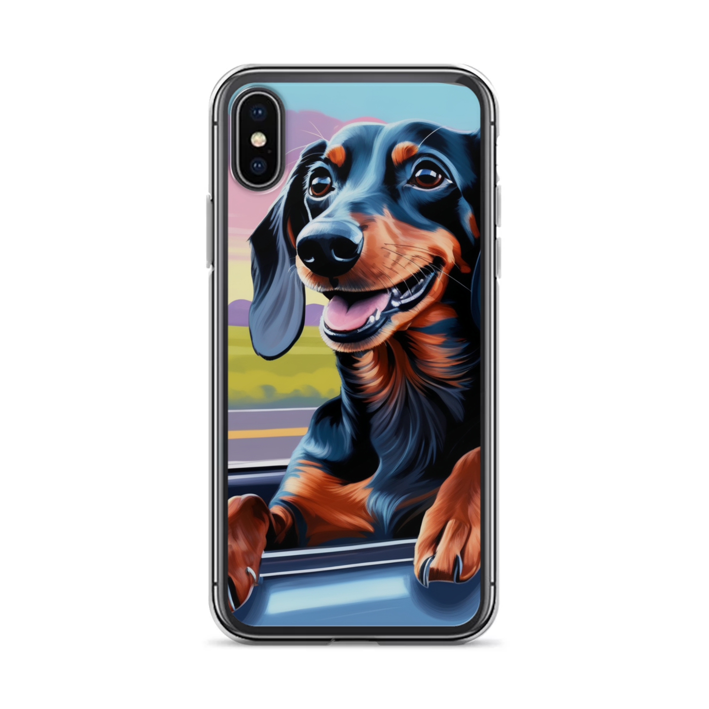 PugMug Custom Black Dachshund iPhone Case