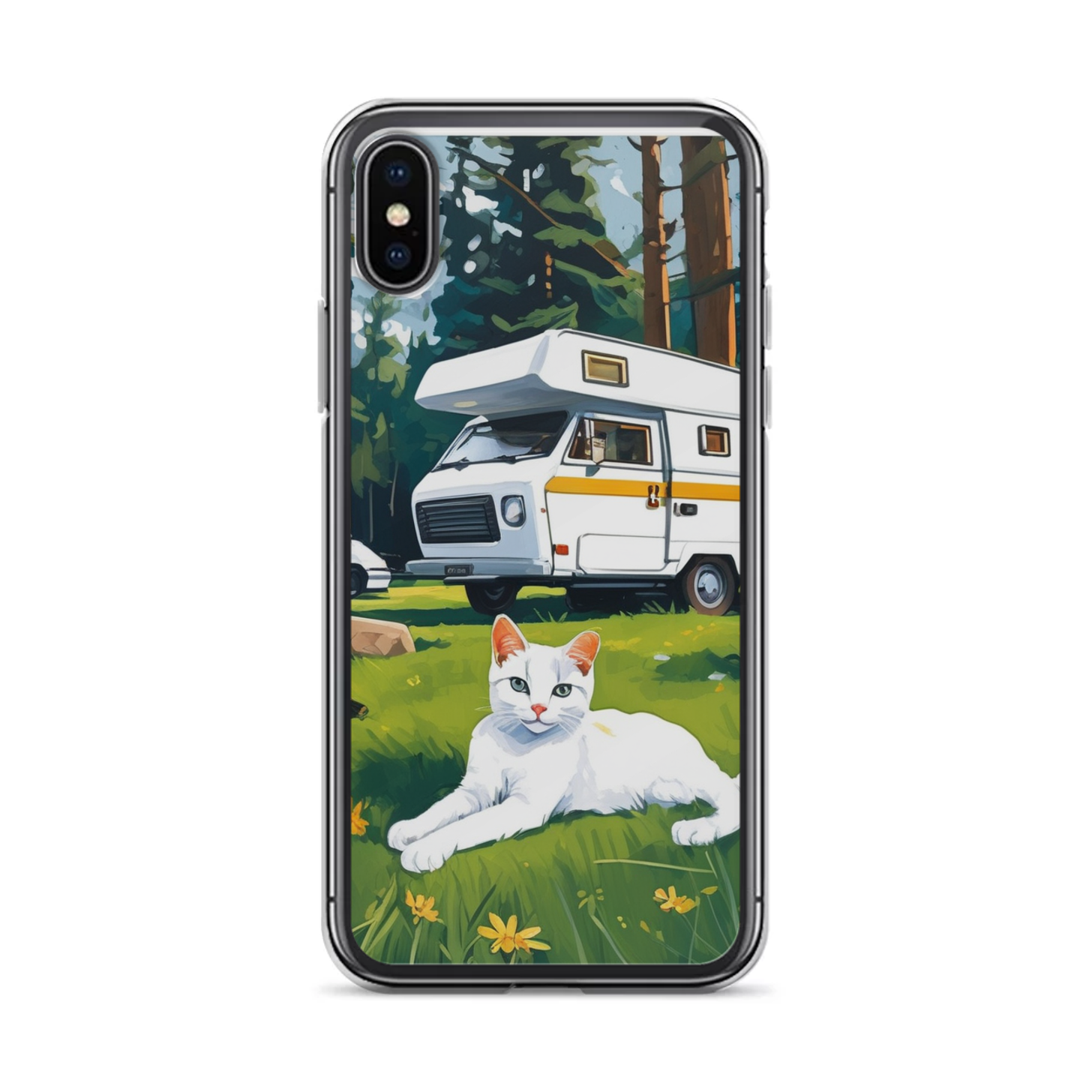 PugMug Custom White Companion Cat iPhone Case