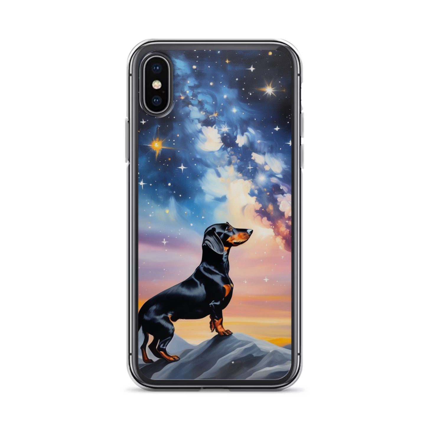 PugMug Custom Black Dachshund iPhone Case