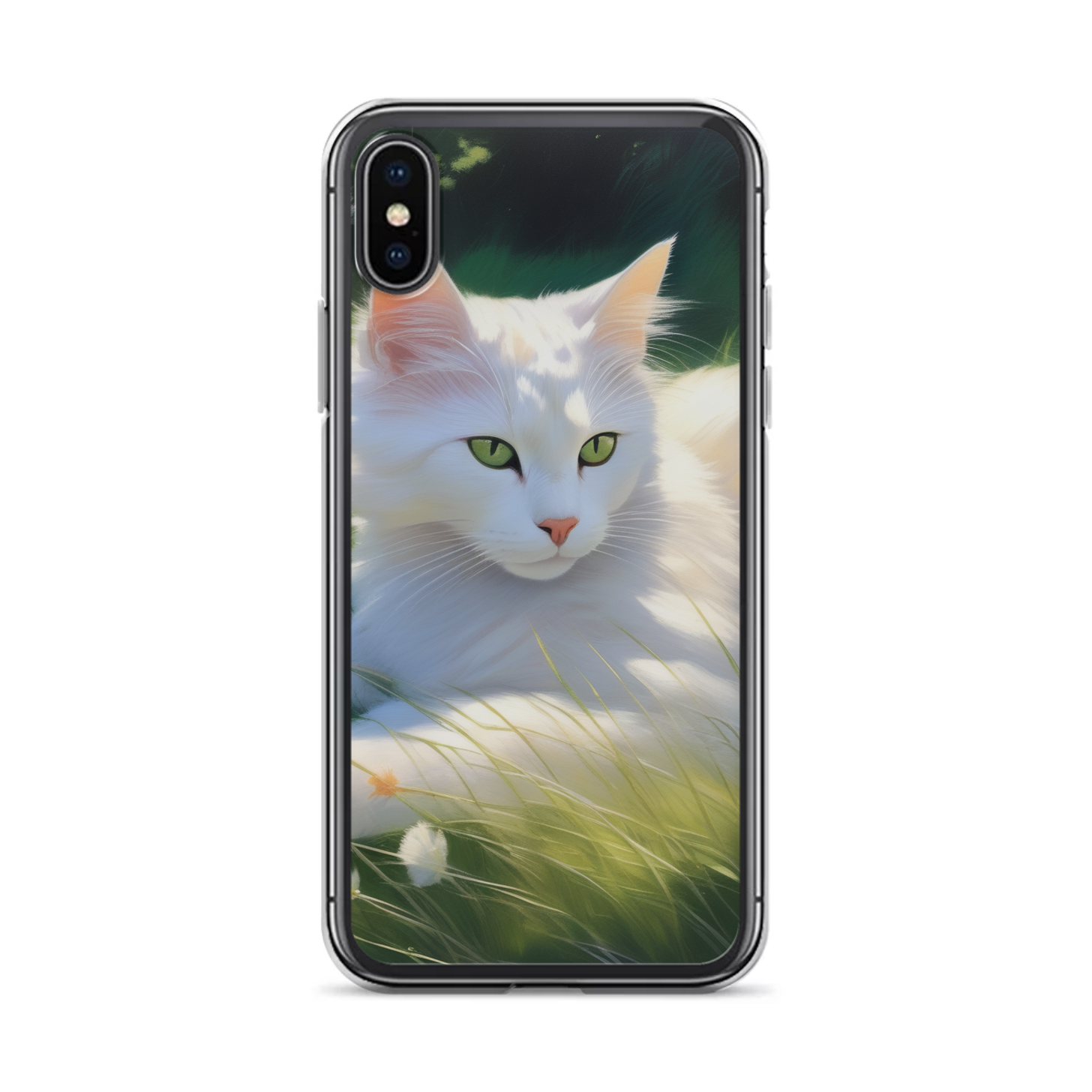 PugMug Custom White Companion Cat iPhone Case