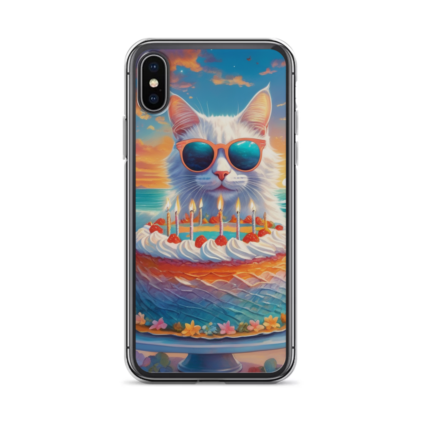 PugMug Custom White Companion Cat iPhone Case