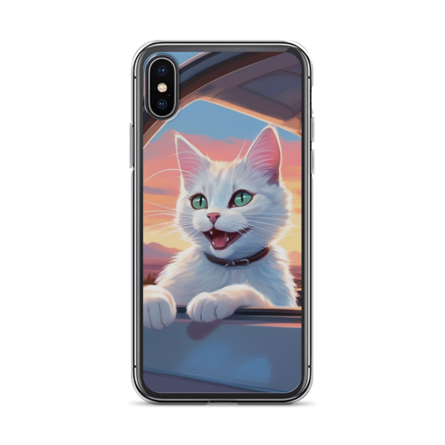 PugMug Custom White Companion Cat iPhone Case