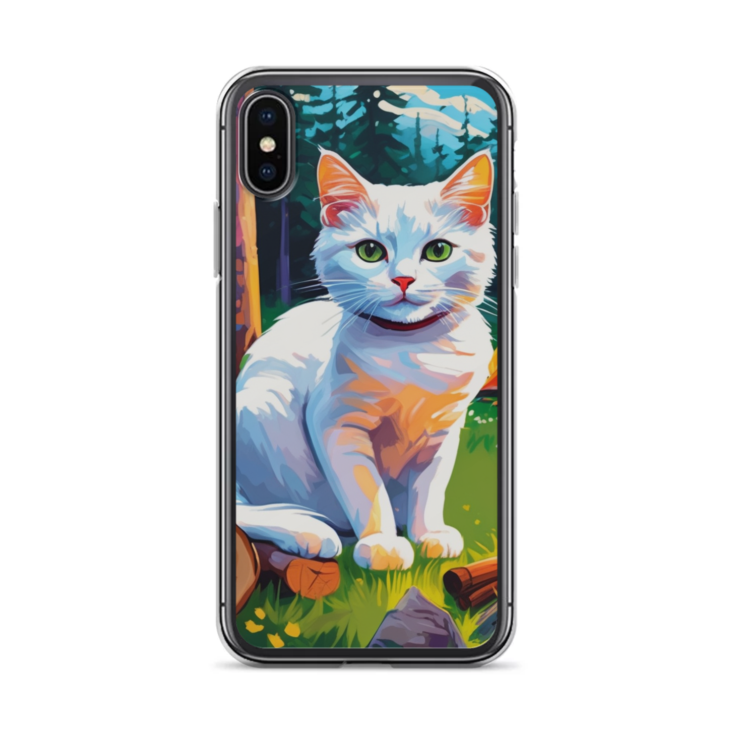 PugMug Custom White Companion Cat iPhone Case