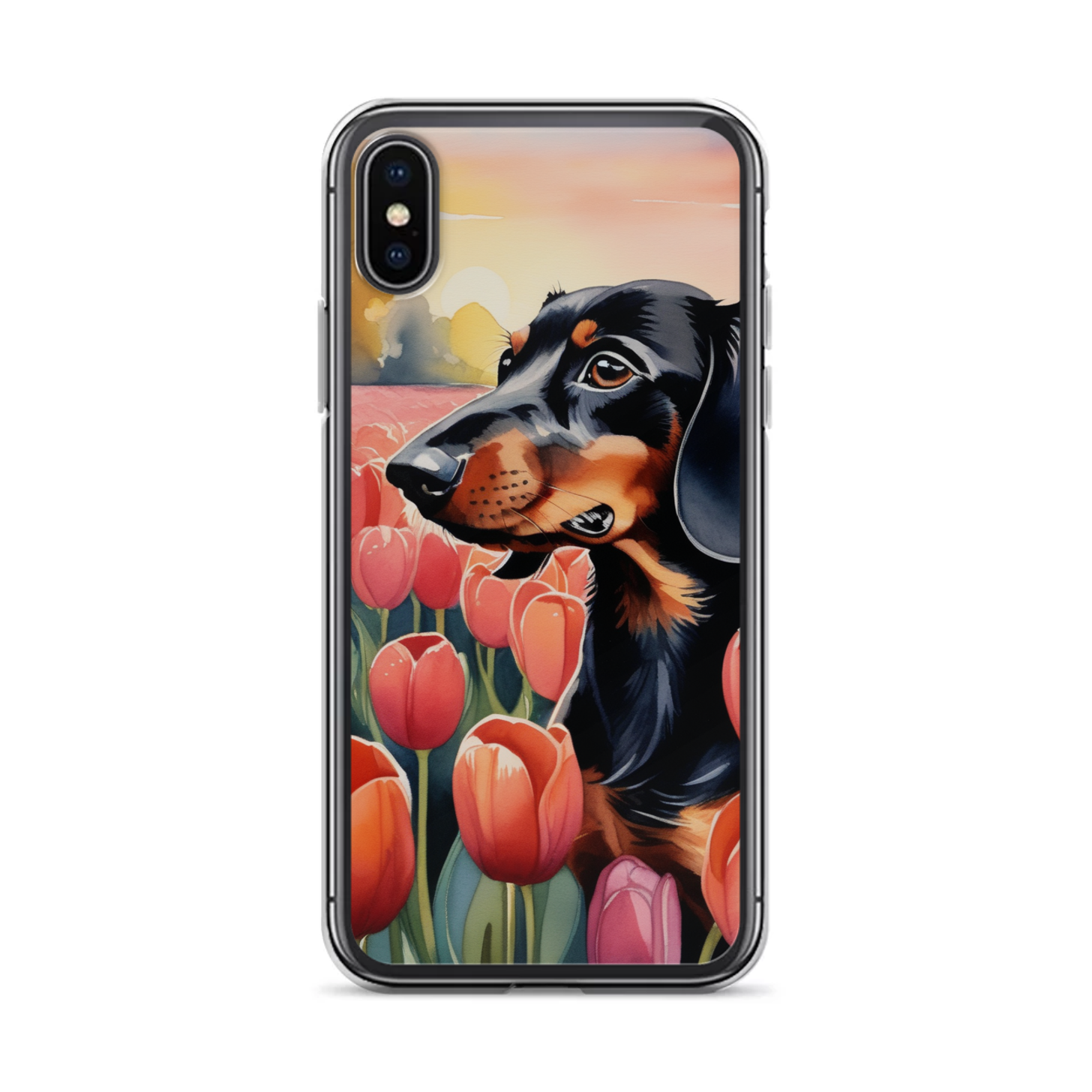 PugMug Custom Black Dachshund iPhone Case