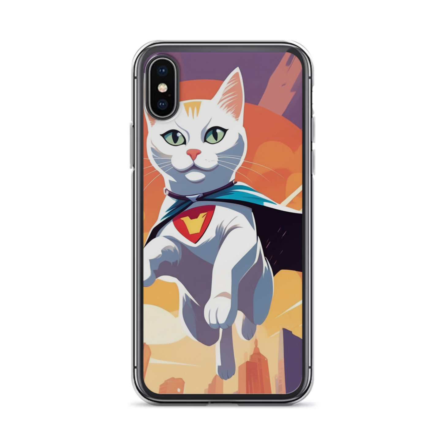 PugMug Custom White Companion Cat iPhone Case