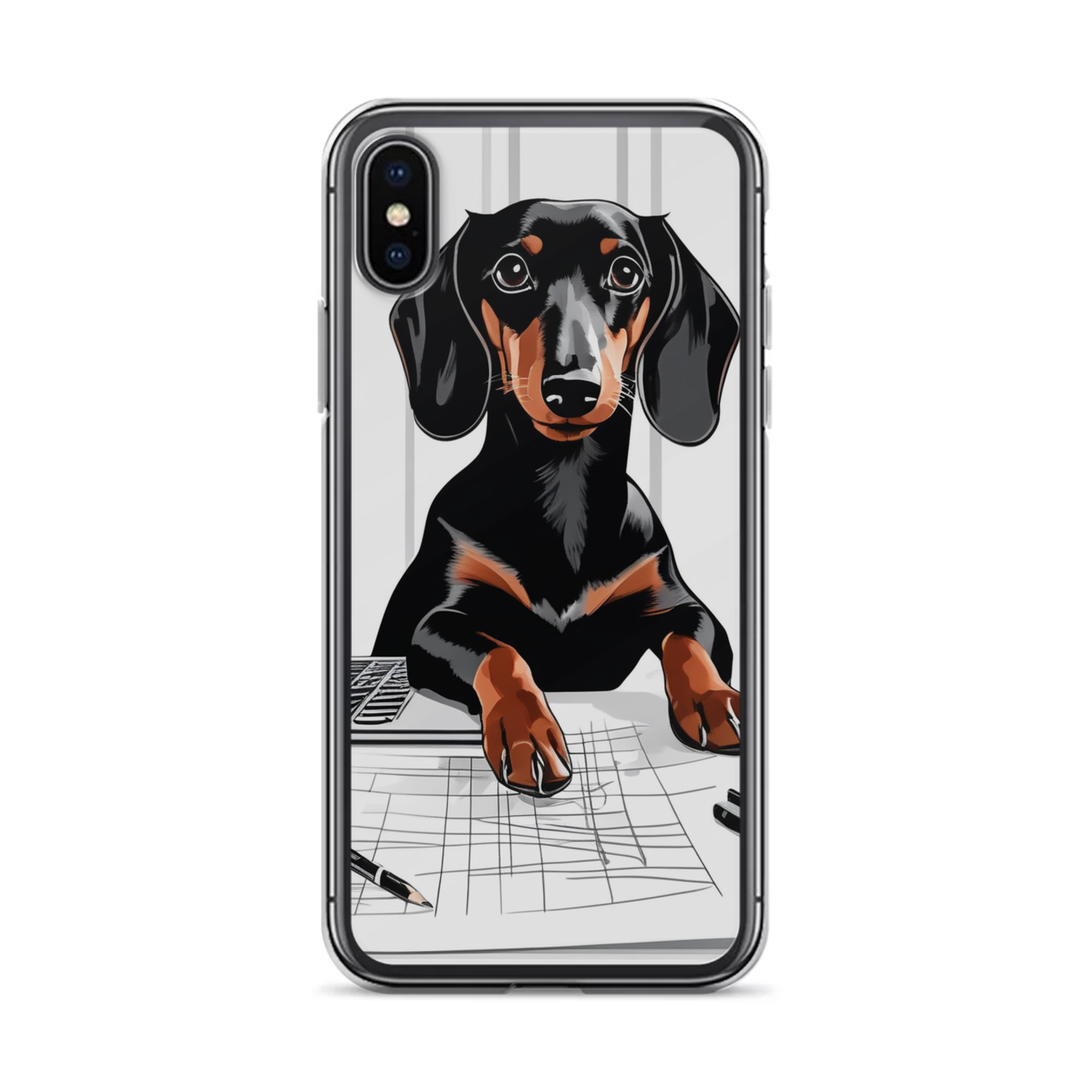 PugMug Custom Black Dachshund iPhone Case