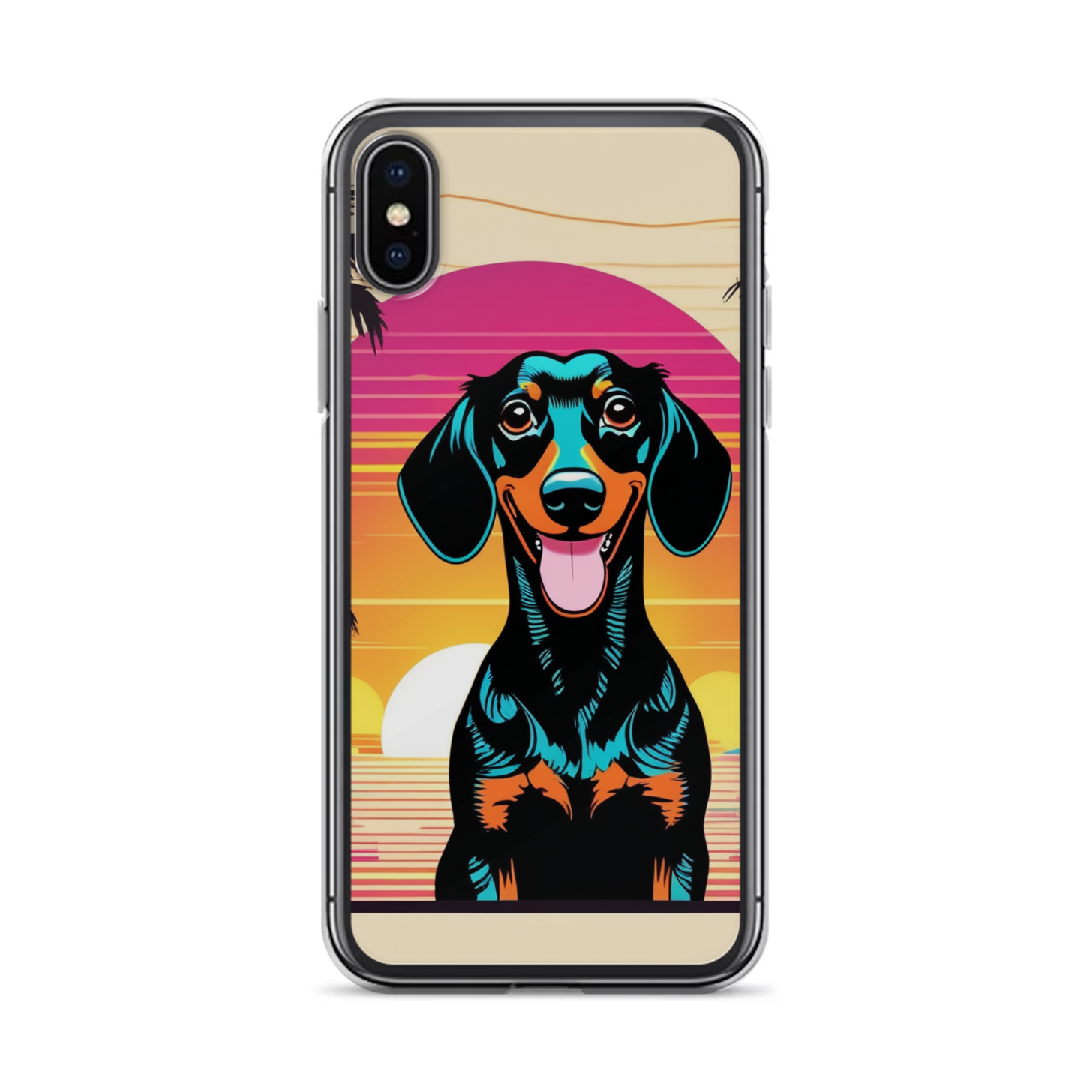 PugMug Custom Black Dachshund iPhone Case