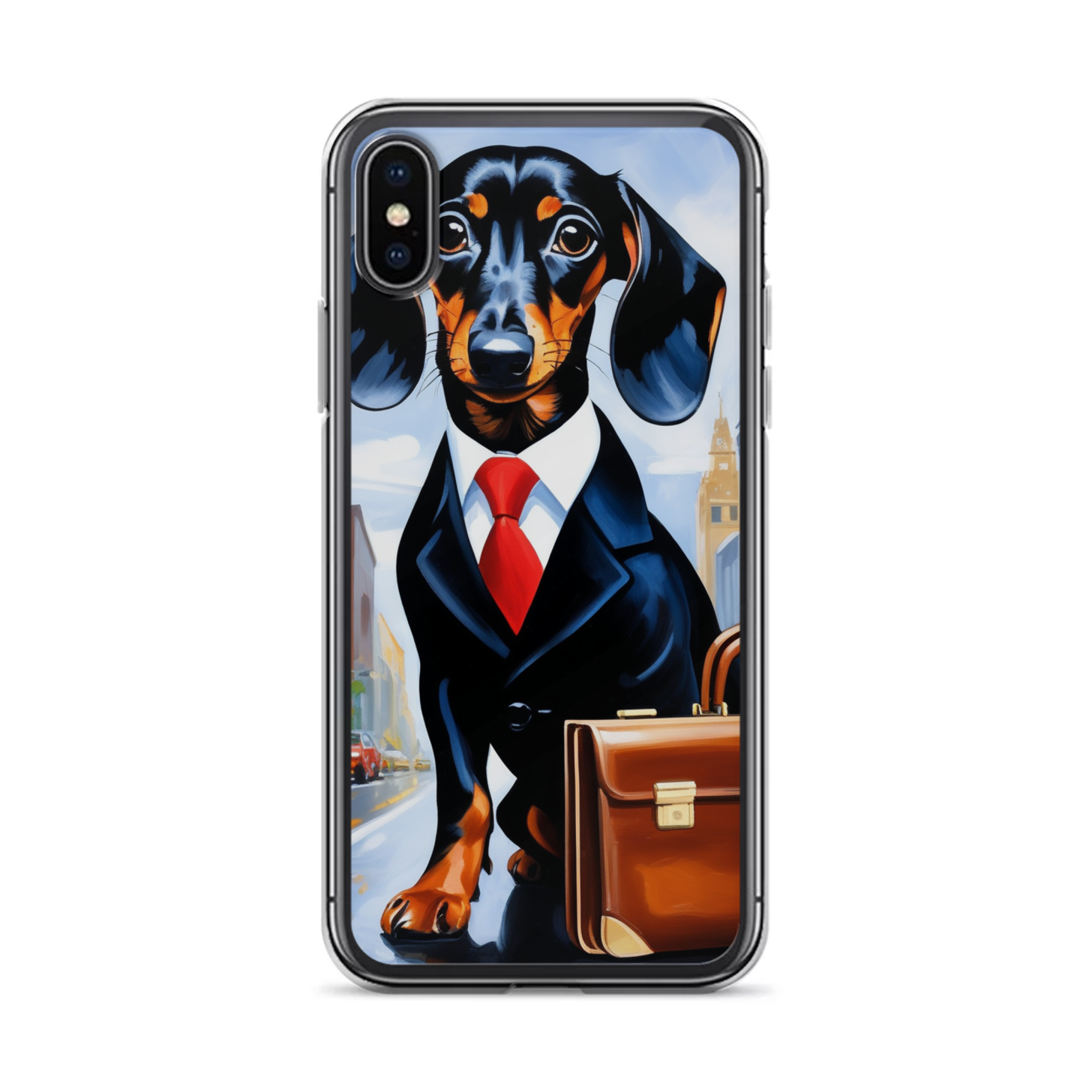 PugMug Custom Black Dachshund iPhone Case