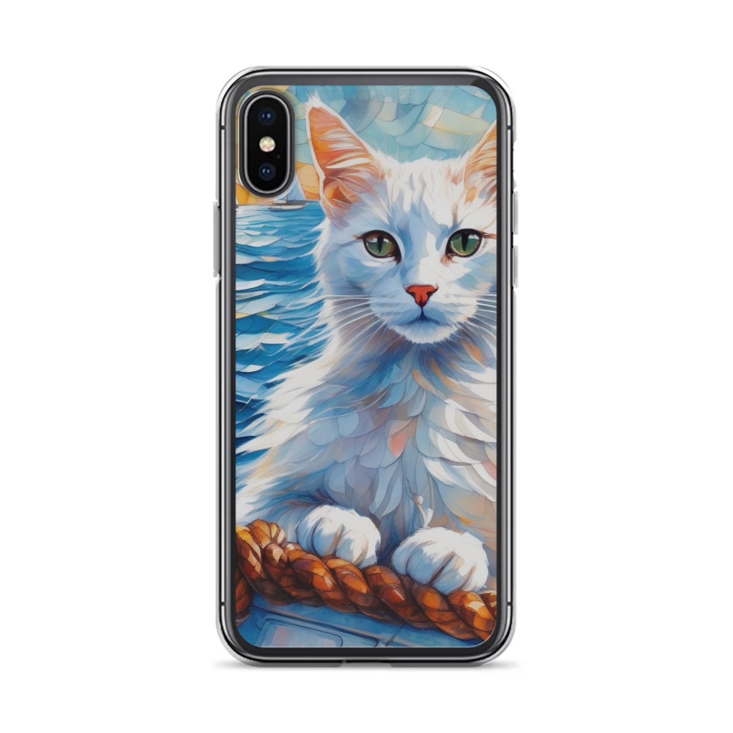 PugMug Custom White Companion Cat iPhone Case