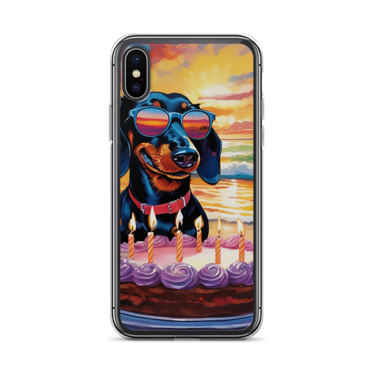 PugMug Custom Black Dachshund iPhone Case