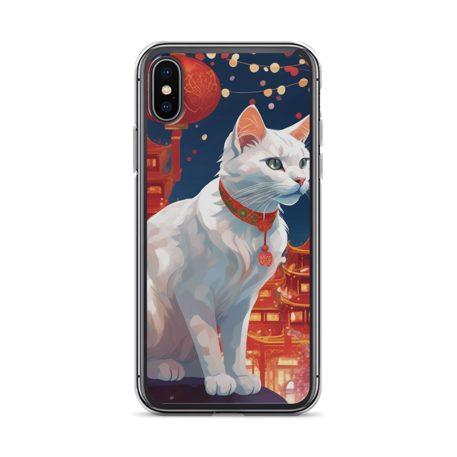 PugMug Custom White Companion Cat iPhone Case
