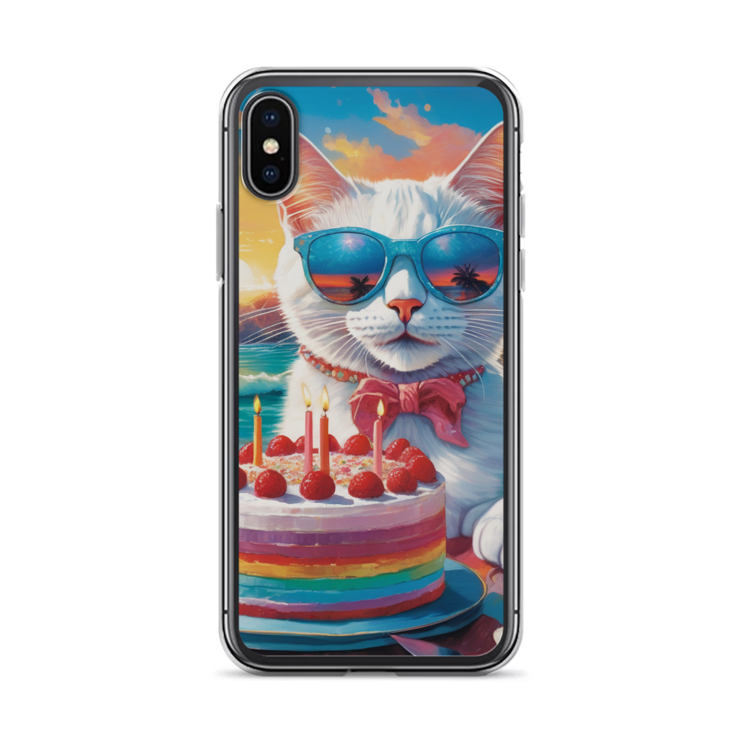 PugMug Custom White Companion Cat iPhone Case