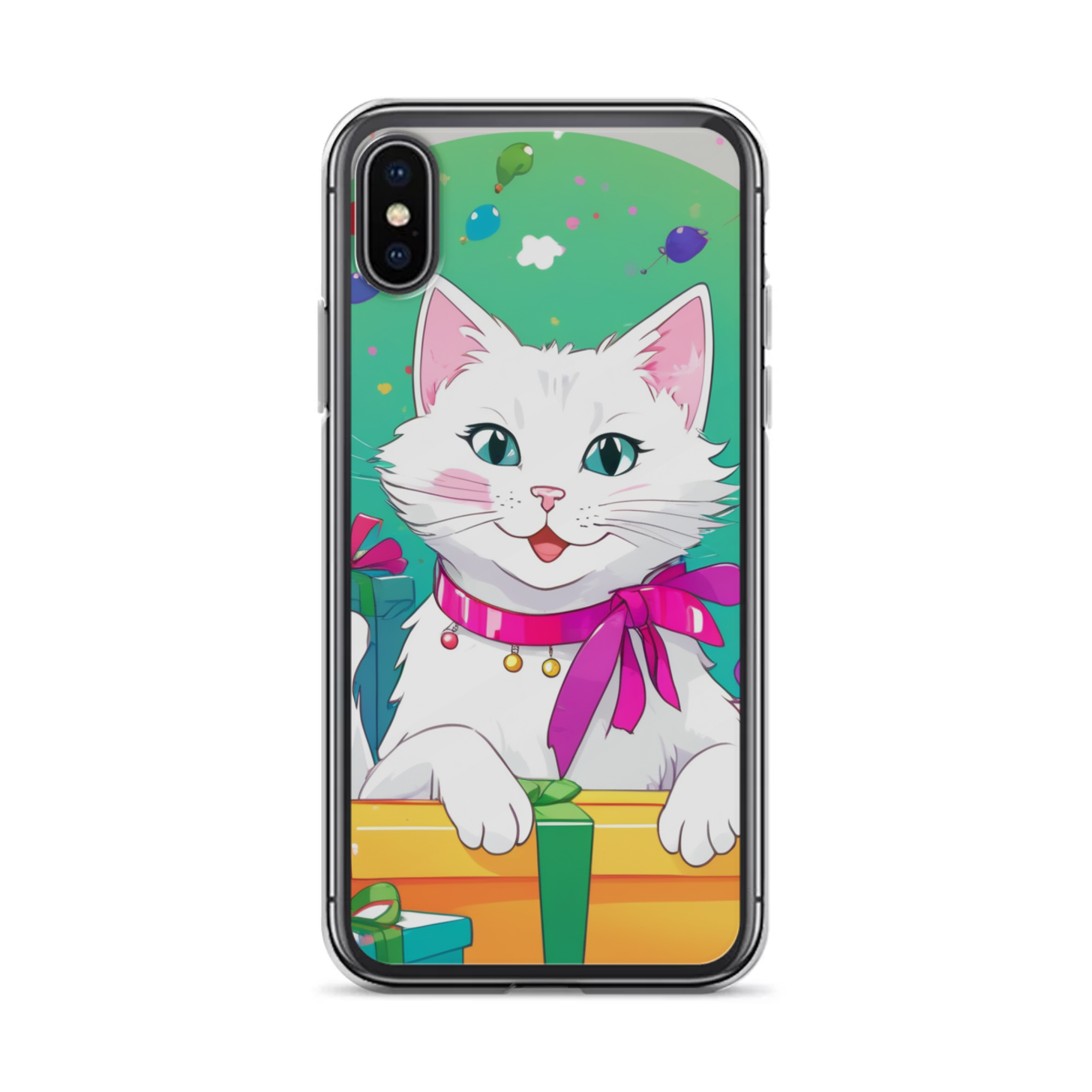 PugMug Custom White Companion Cat iPhone Case
