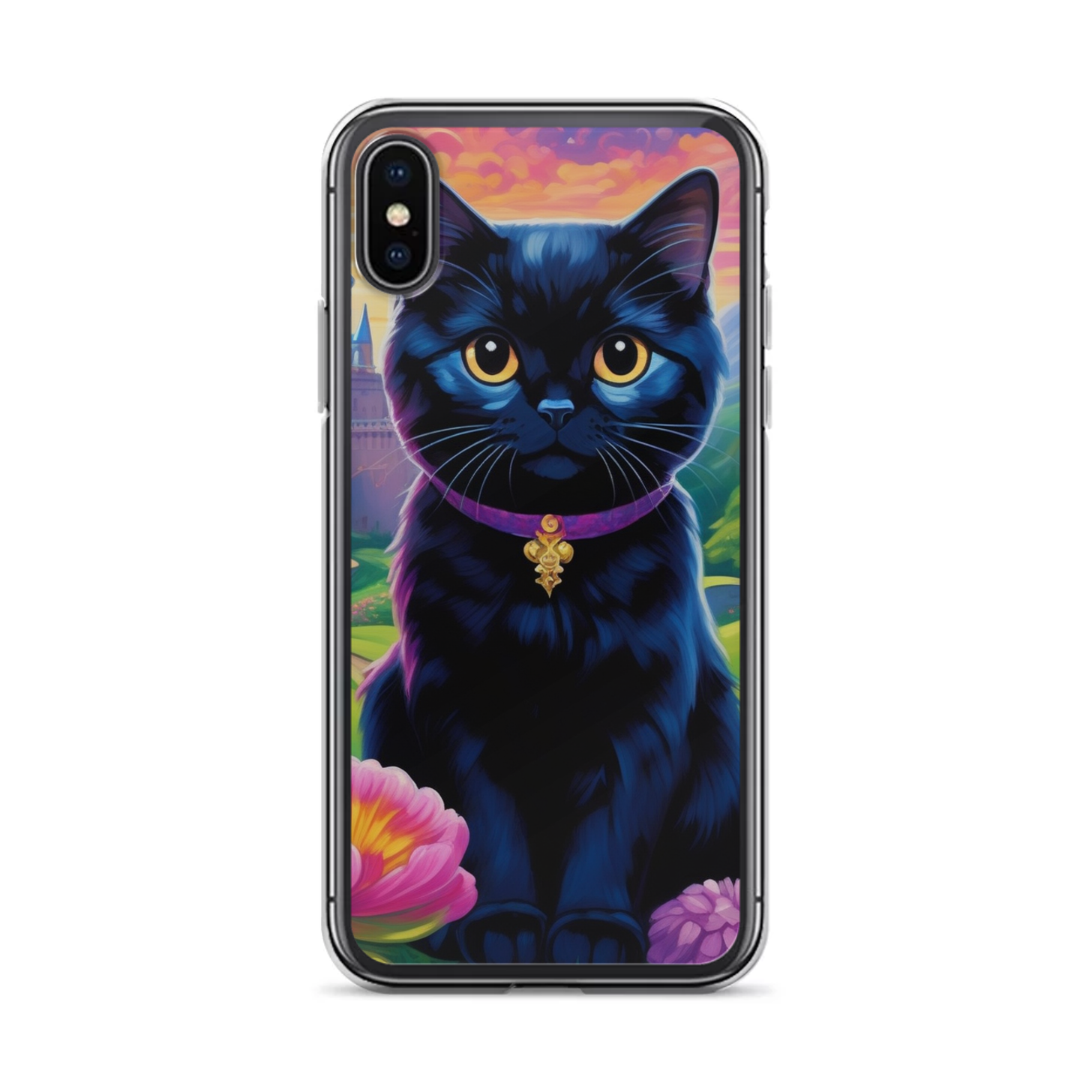 PugMug Custom Black Scottish Fold Cat iPhone Case