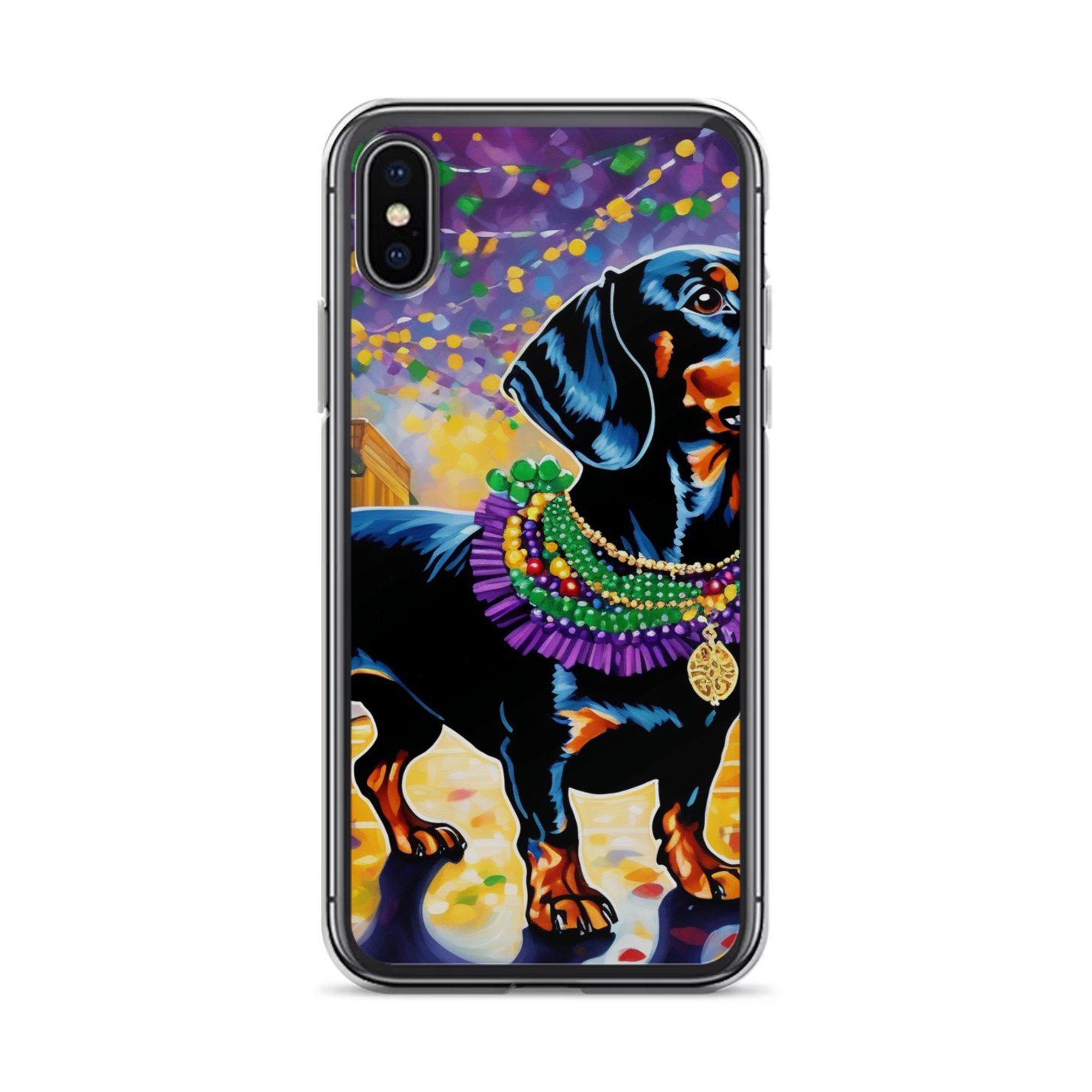 PugMug Custom Black Dachshund iPhone Case