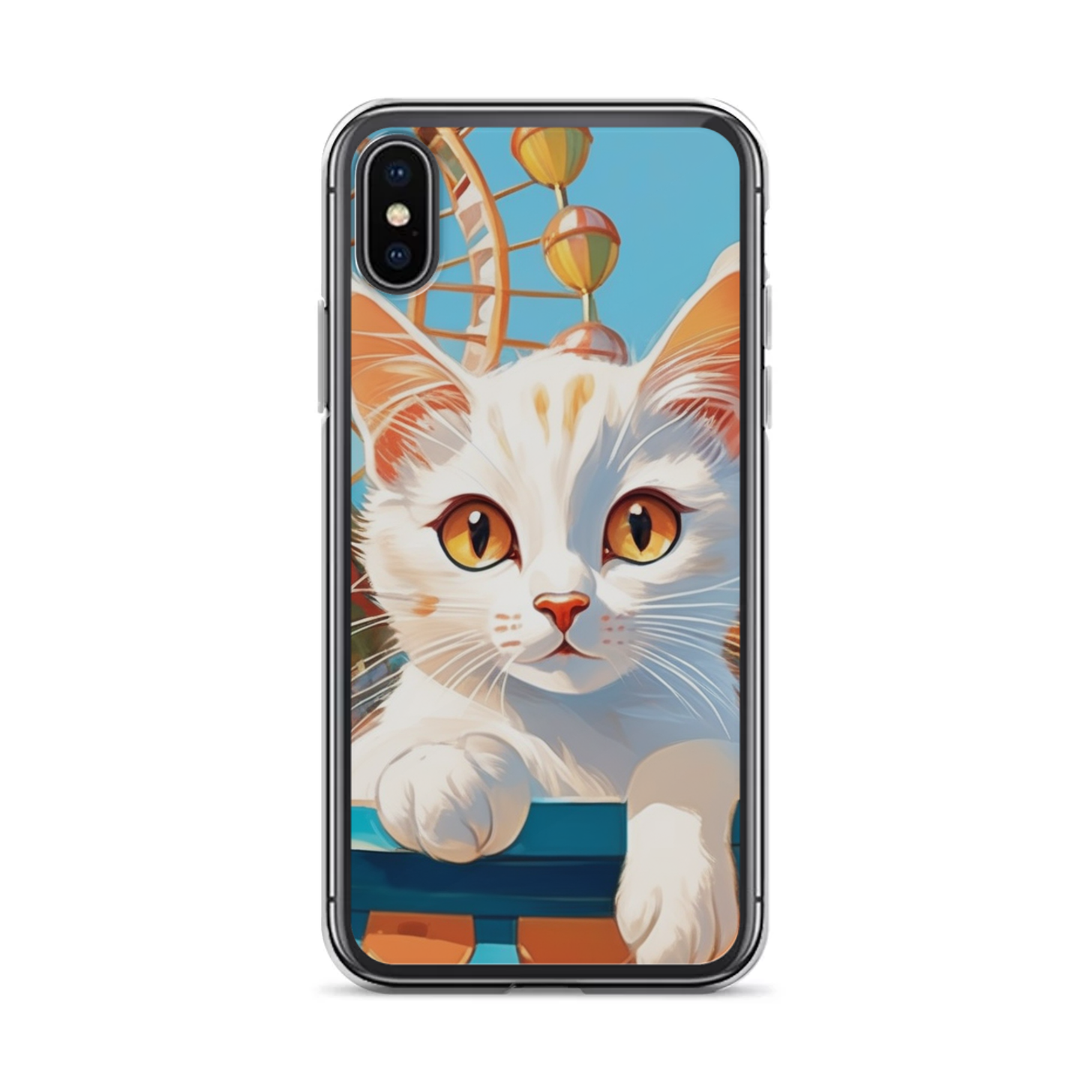 PugMug Custom White Companion Cat iPhone Case