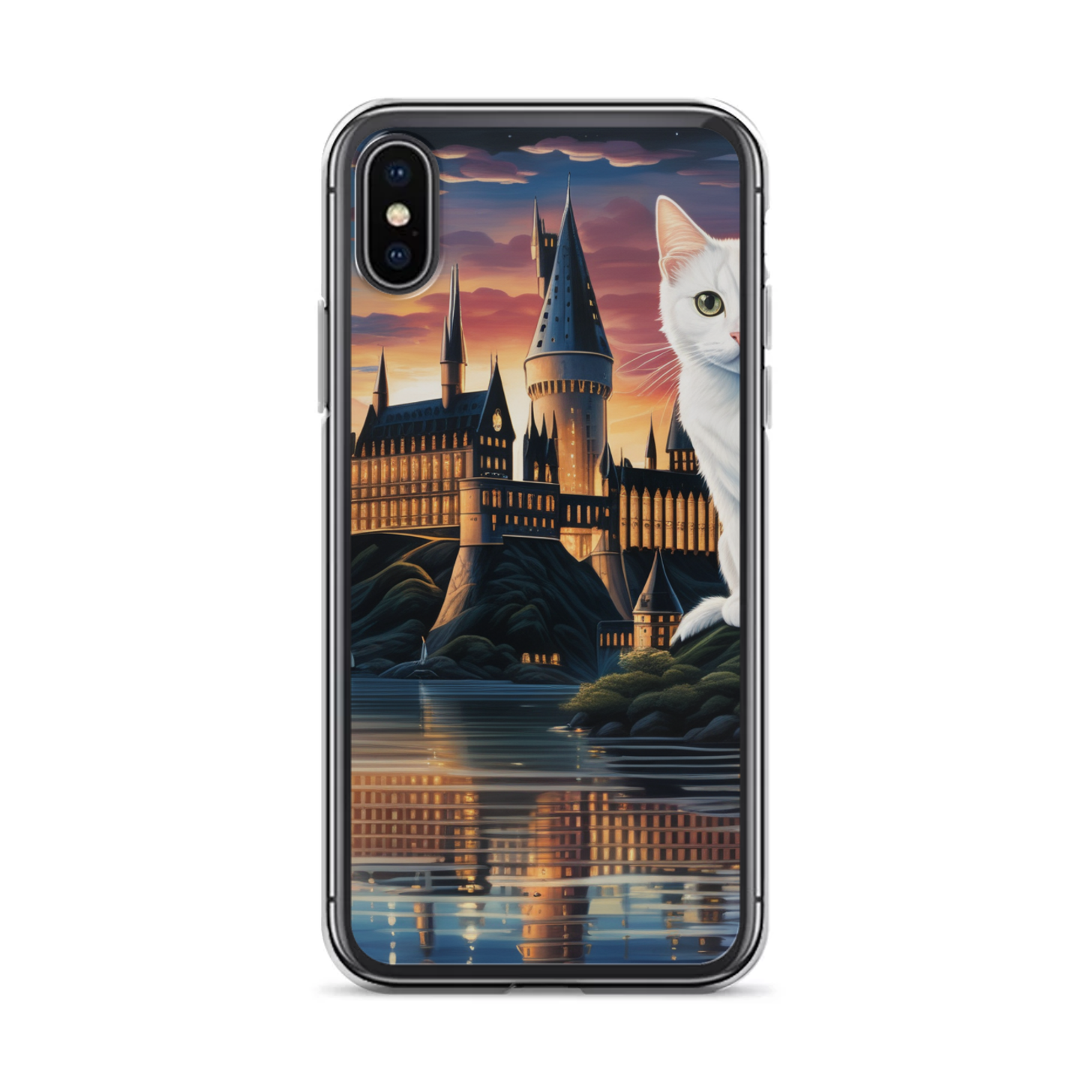 PugMug Custom White Companion Cat iPhone Case