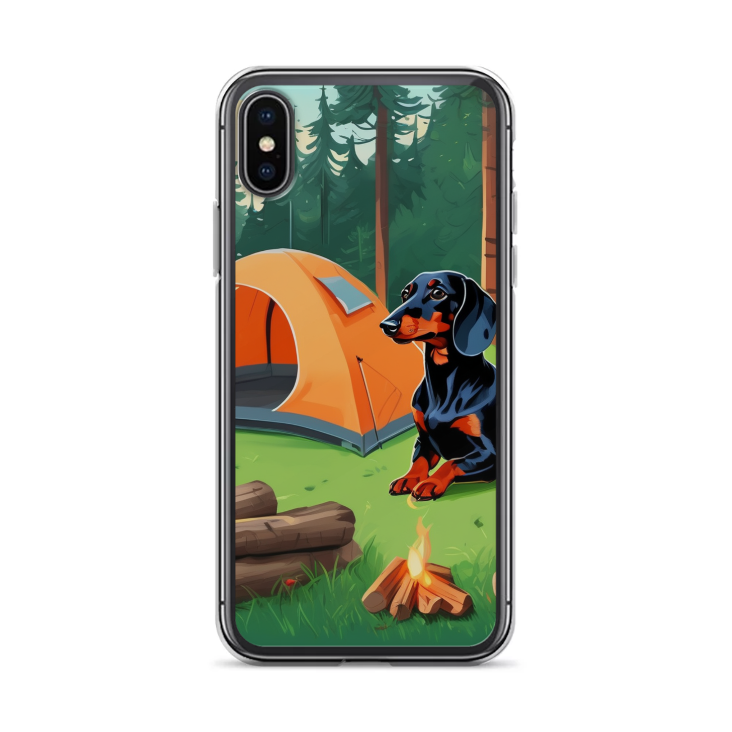 PugMug Custom Black Dachshund iPhone Case