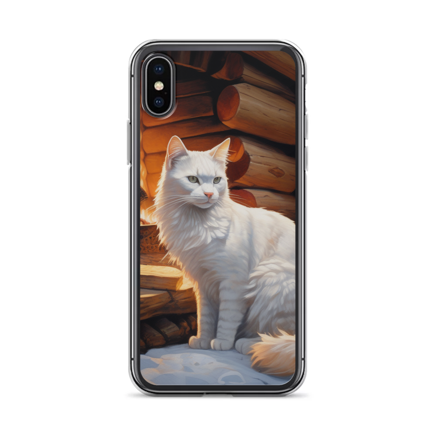 PugMug Custom White Companion Cat iPhone Case