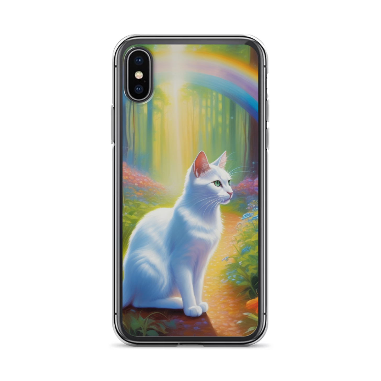 PugMug Custom White Companion Cat iPhone Case