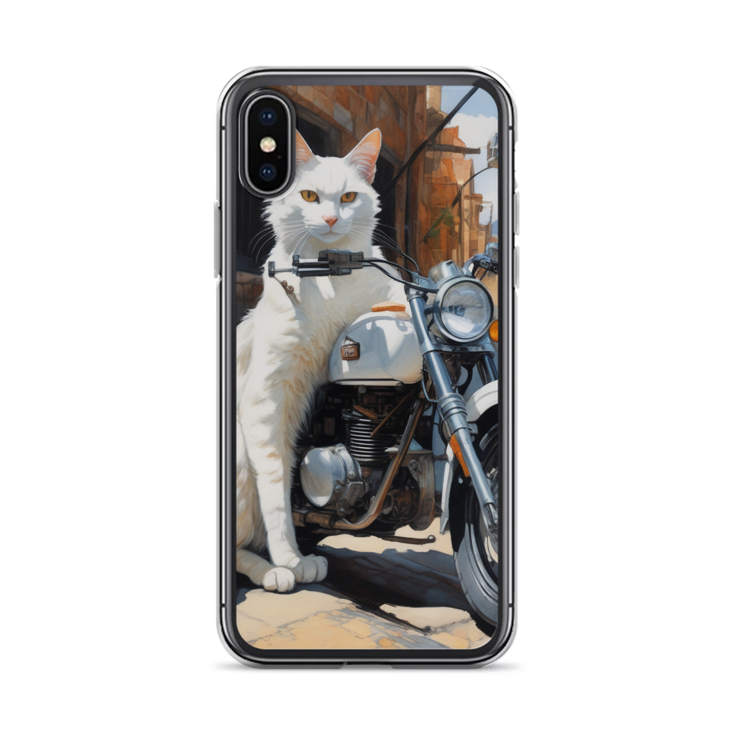 PugMug Custom White Companion Cat iPhone Case