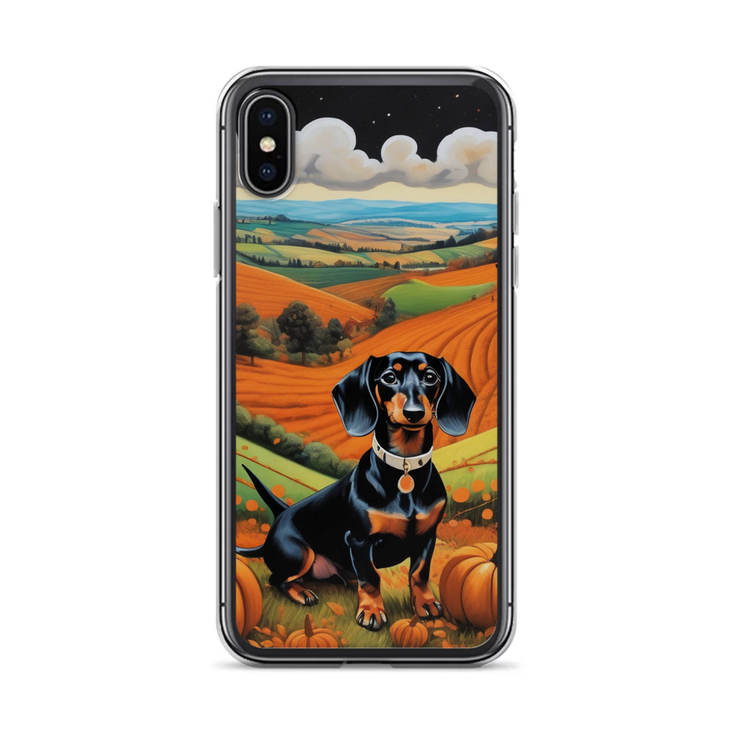 PugMug Custom Black Dachshund iPhone Case