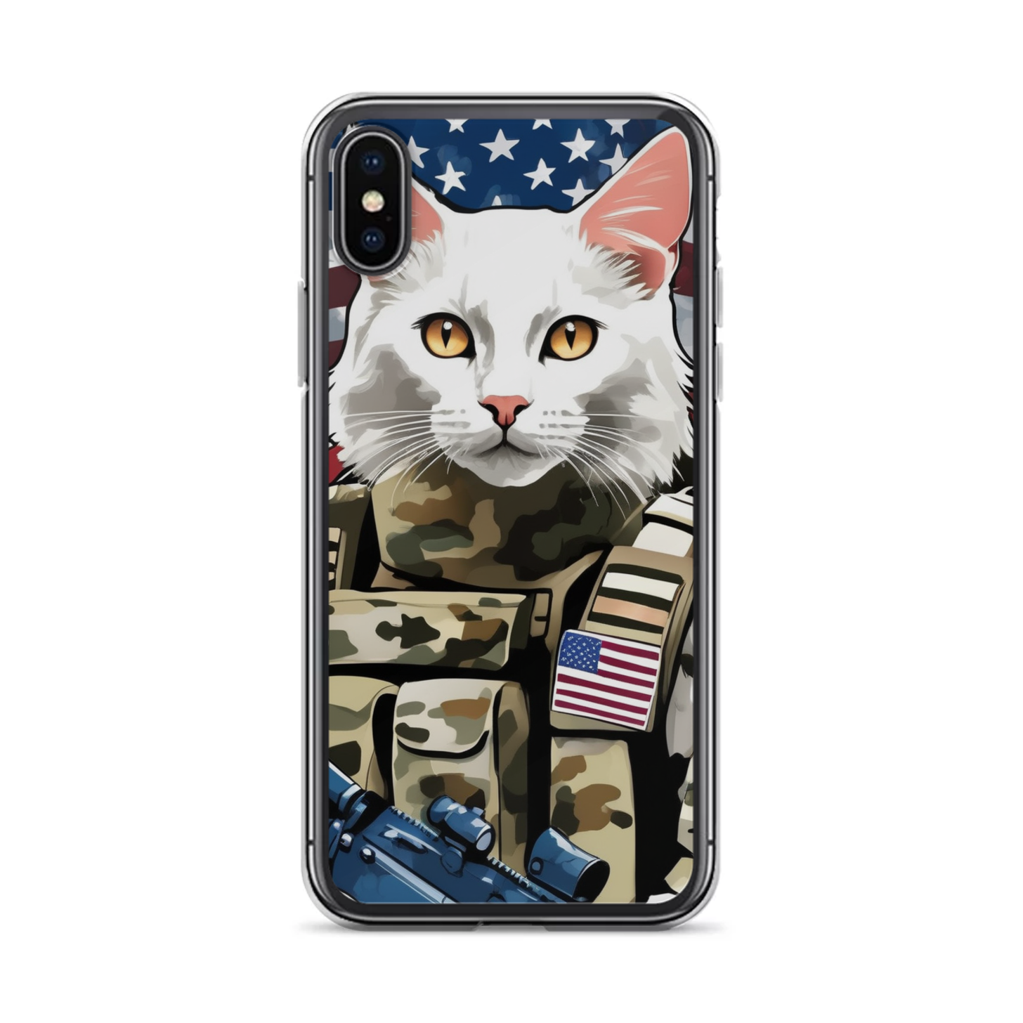 PugMug Custom White Companion Cat iPhone Case
