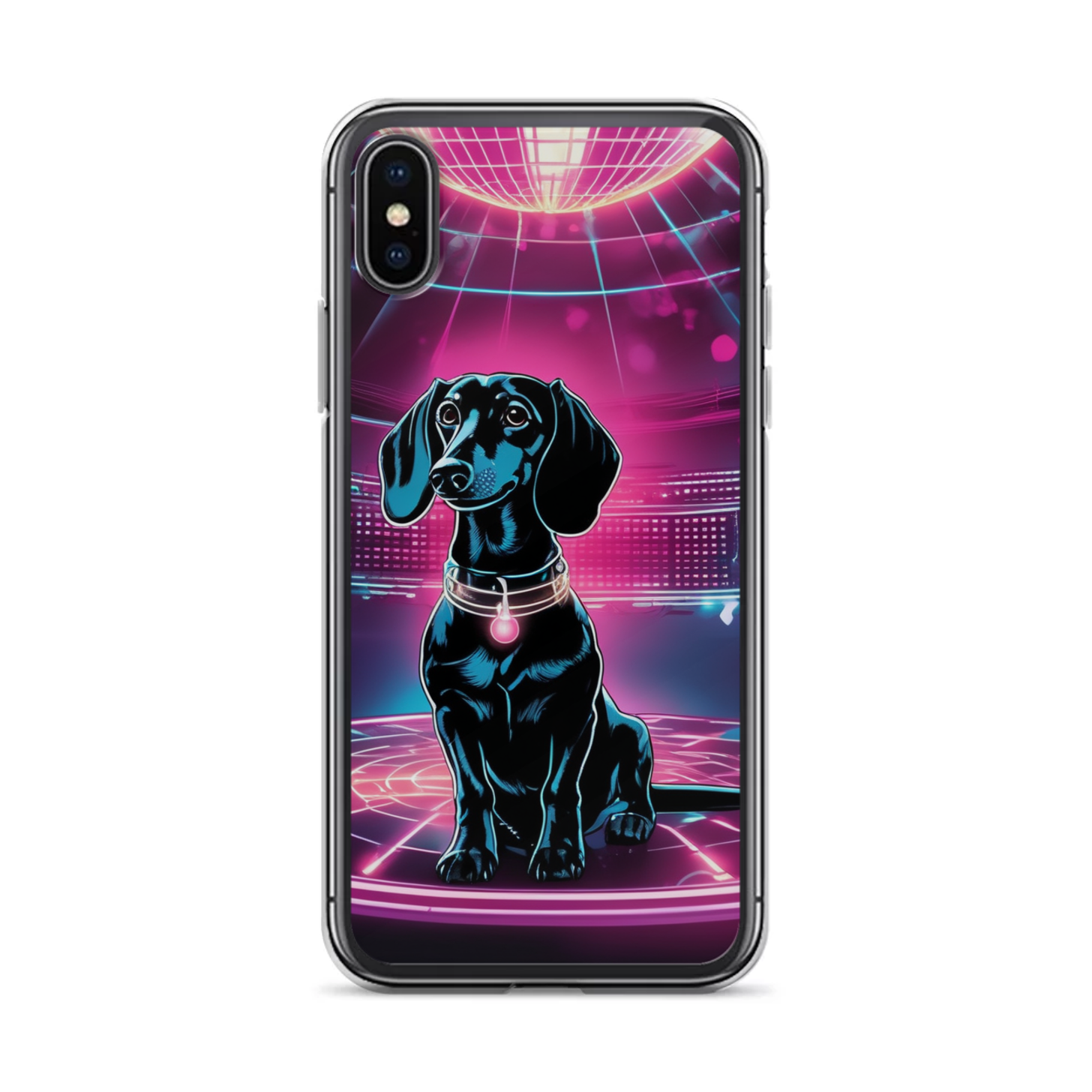 PugMug Custom Black Dachshund iPhone Case