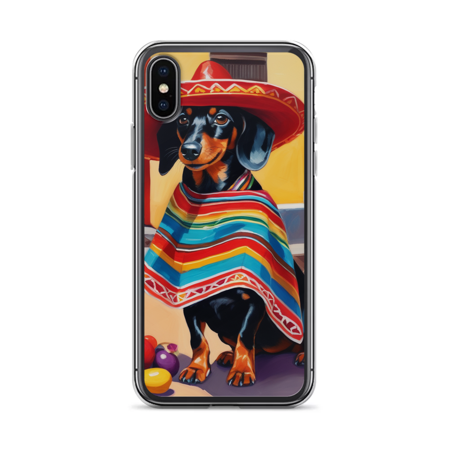 PugMug Custom Black Dachshund iPhone Case