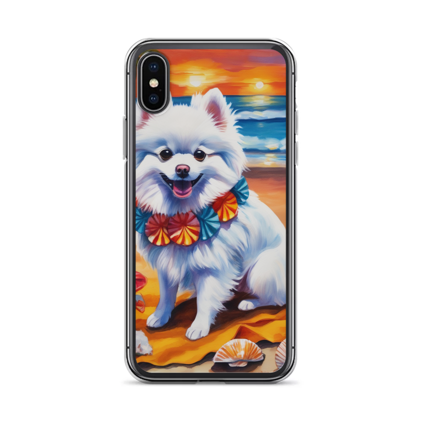PugMug Custom White Pomeranian iPhone Case