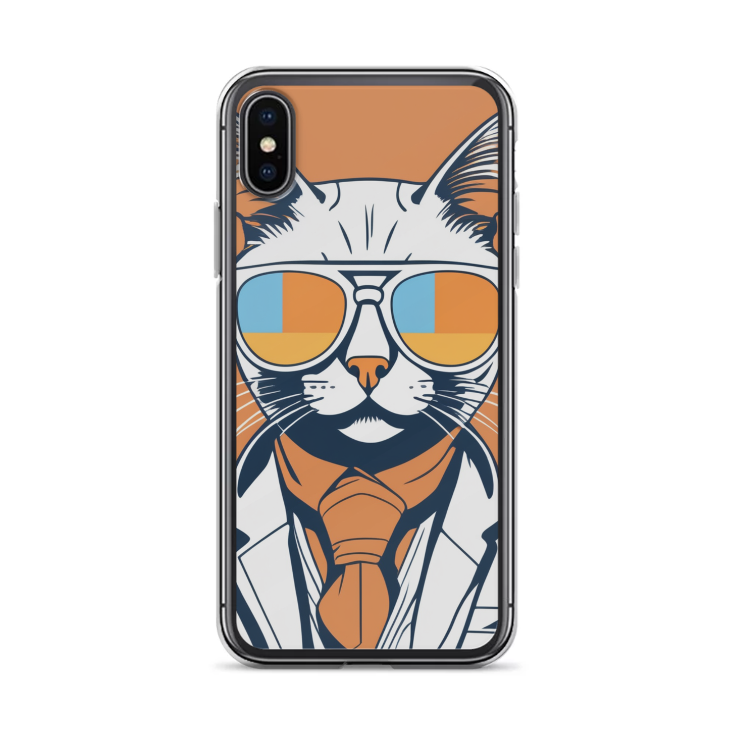 PugMug Custom White Companion Cat iPhone Case