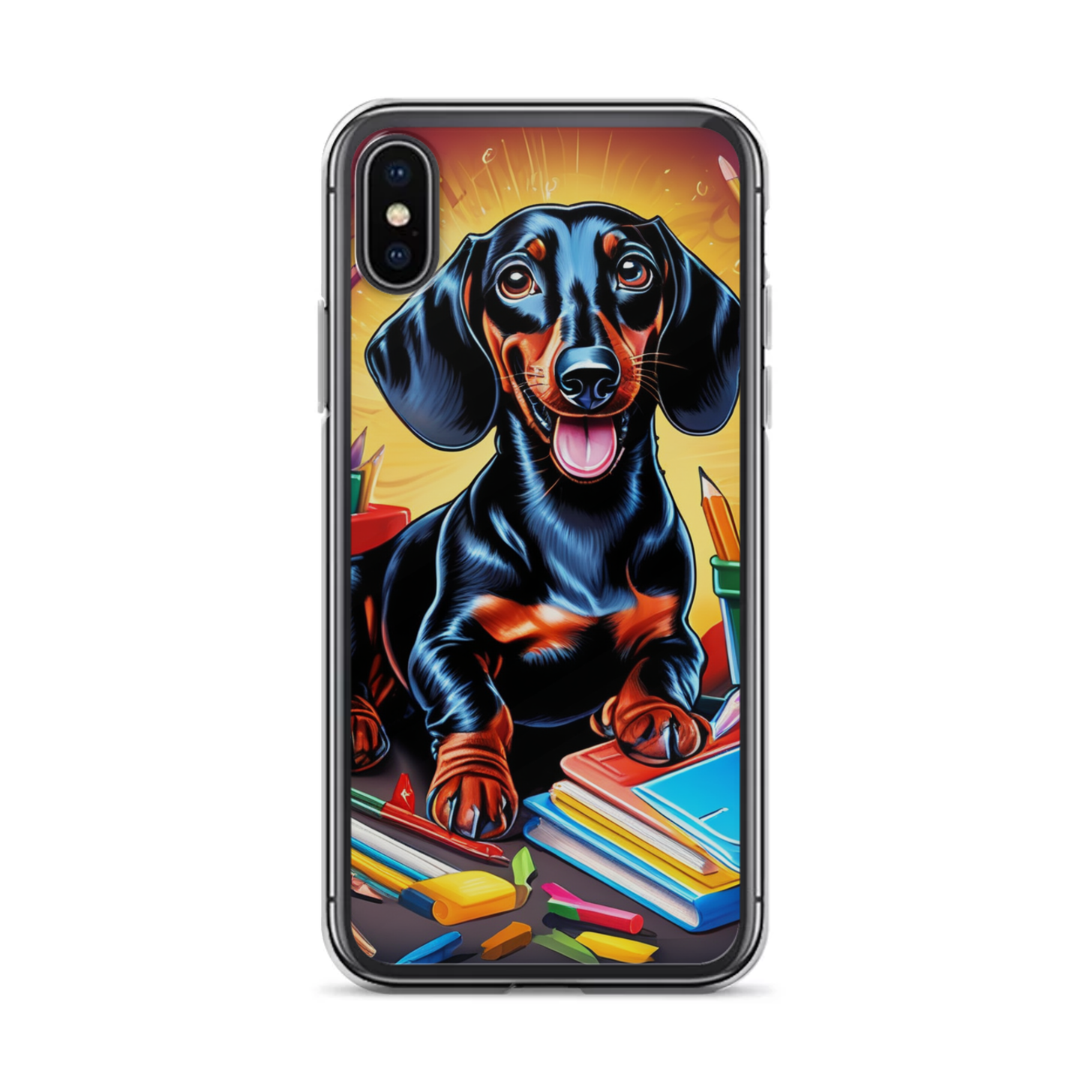 PugMug Custom Black Dachshund iPhone Case