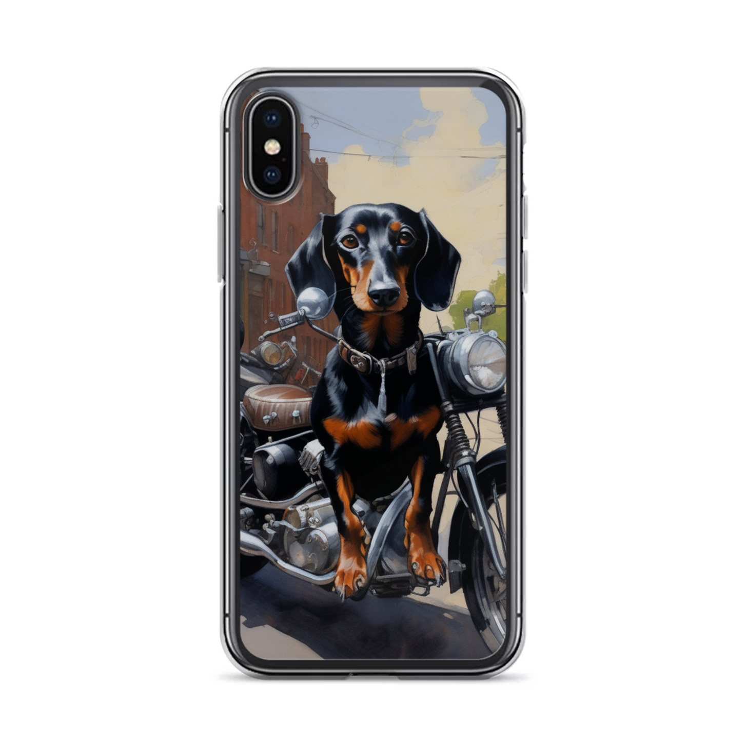 PugMug Custom Black Dachshund iPhone Case