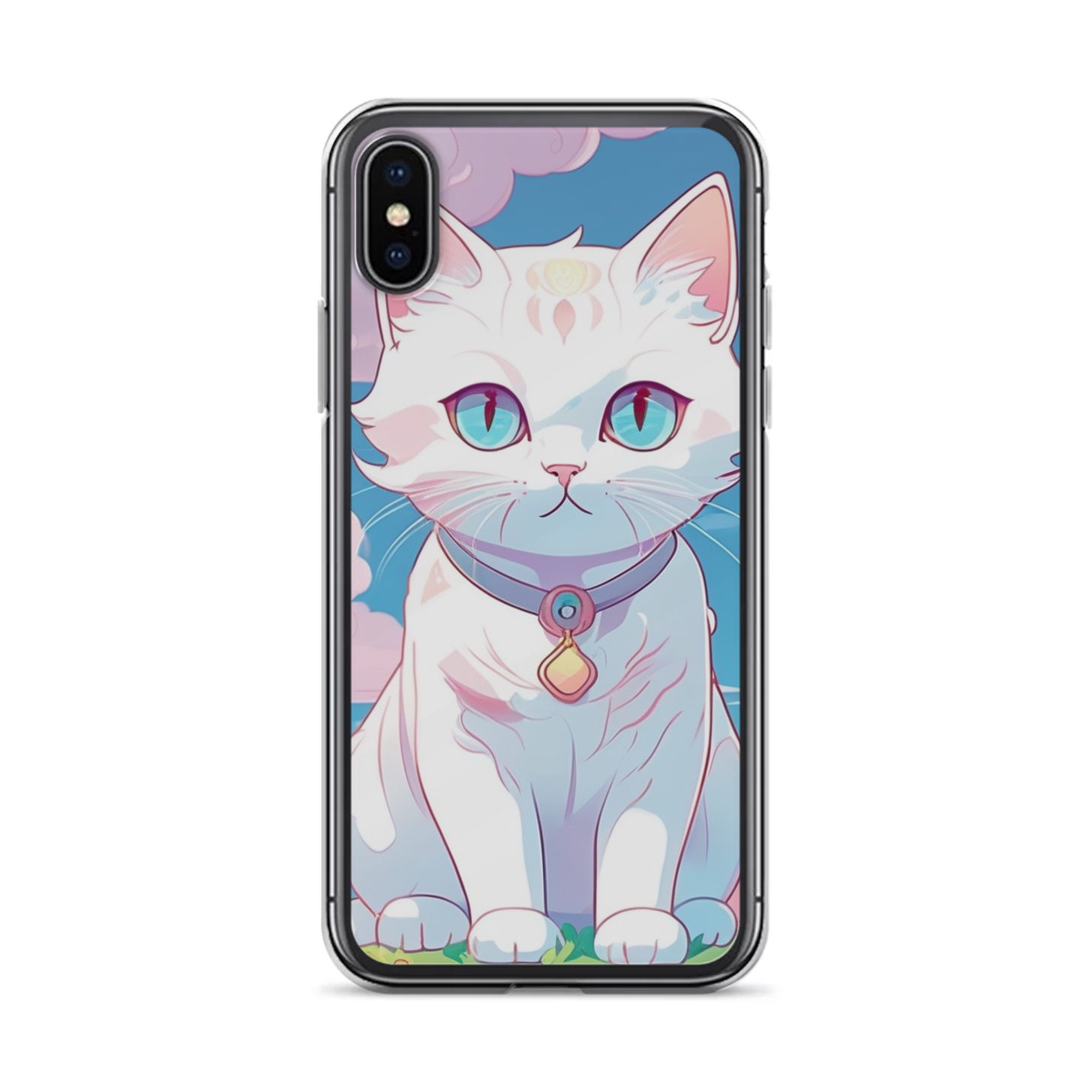 PugMug Custom White Companion Cat iPhone Case