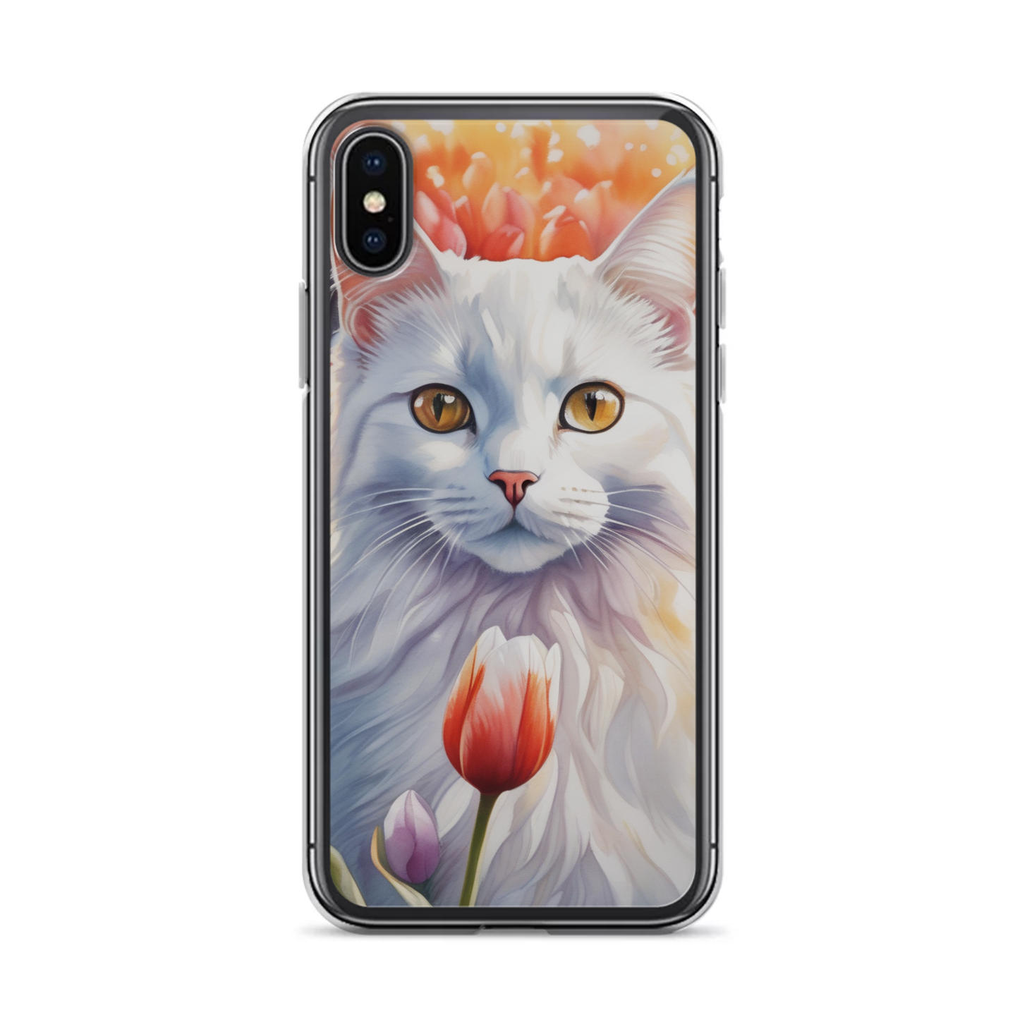 PugMug Custom White Companion Cat iPhone Case
